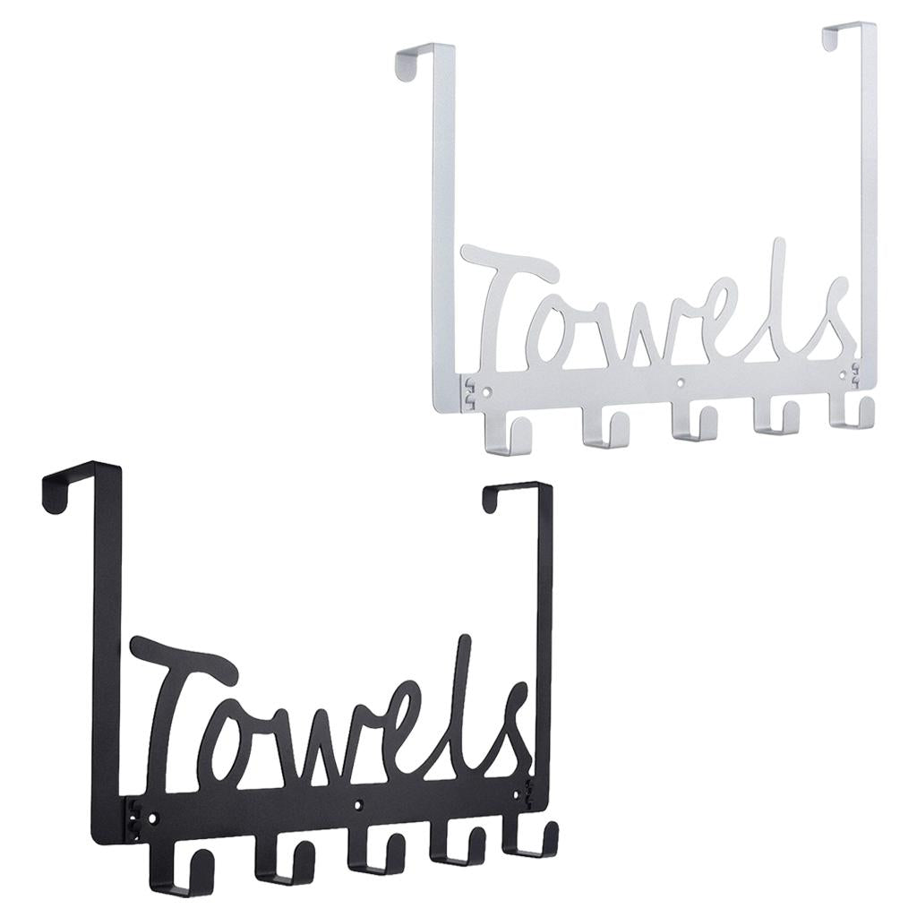 Door Hook Shower Towel Hooks Door Hanger Hook for Entryway Black