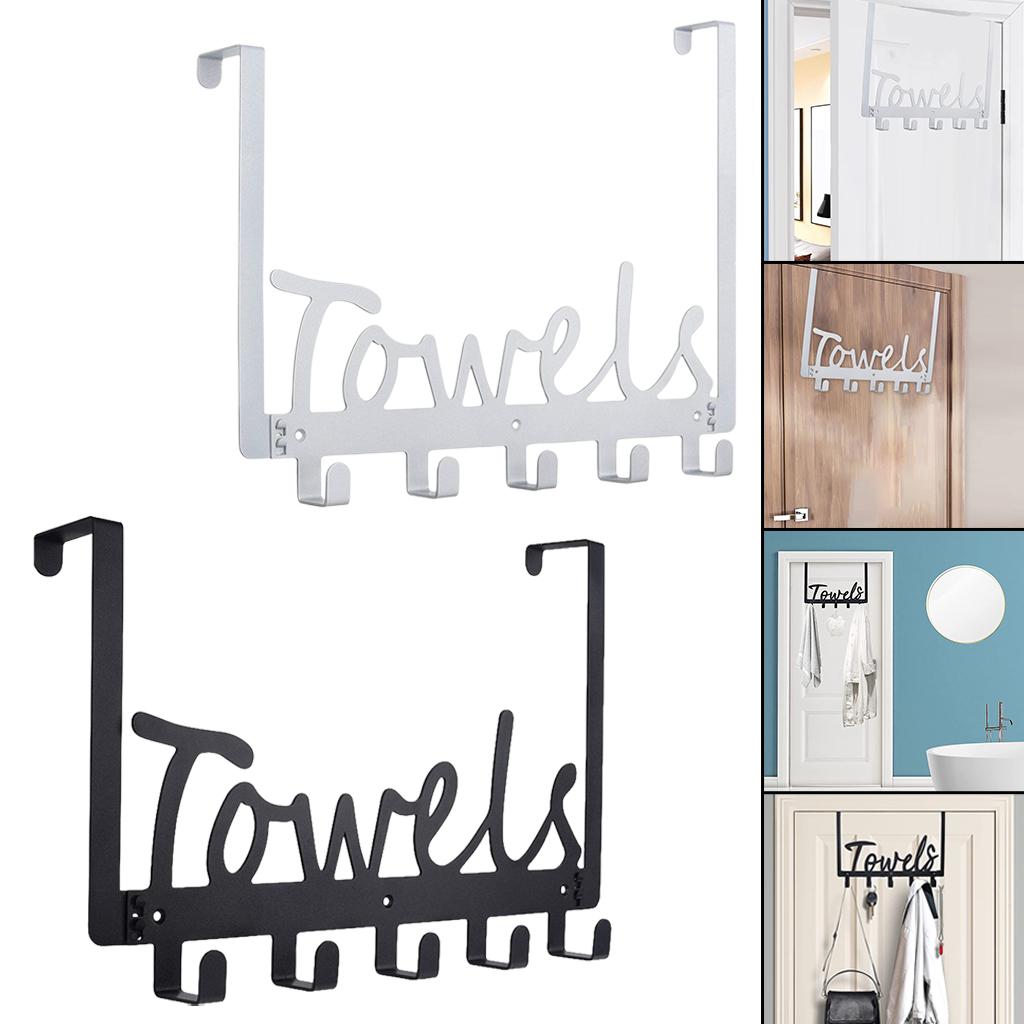 Door Hook Shower Towel Hooks Door Hanger Hook for Entryway Black