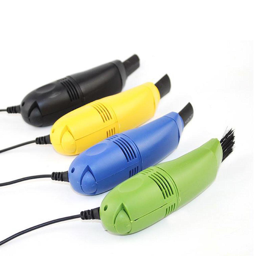 Mini Table Dust Sweeper Dust Collector Brush for Car PC Camera Pet Hairs Black