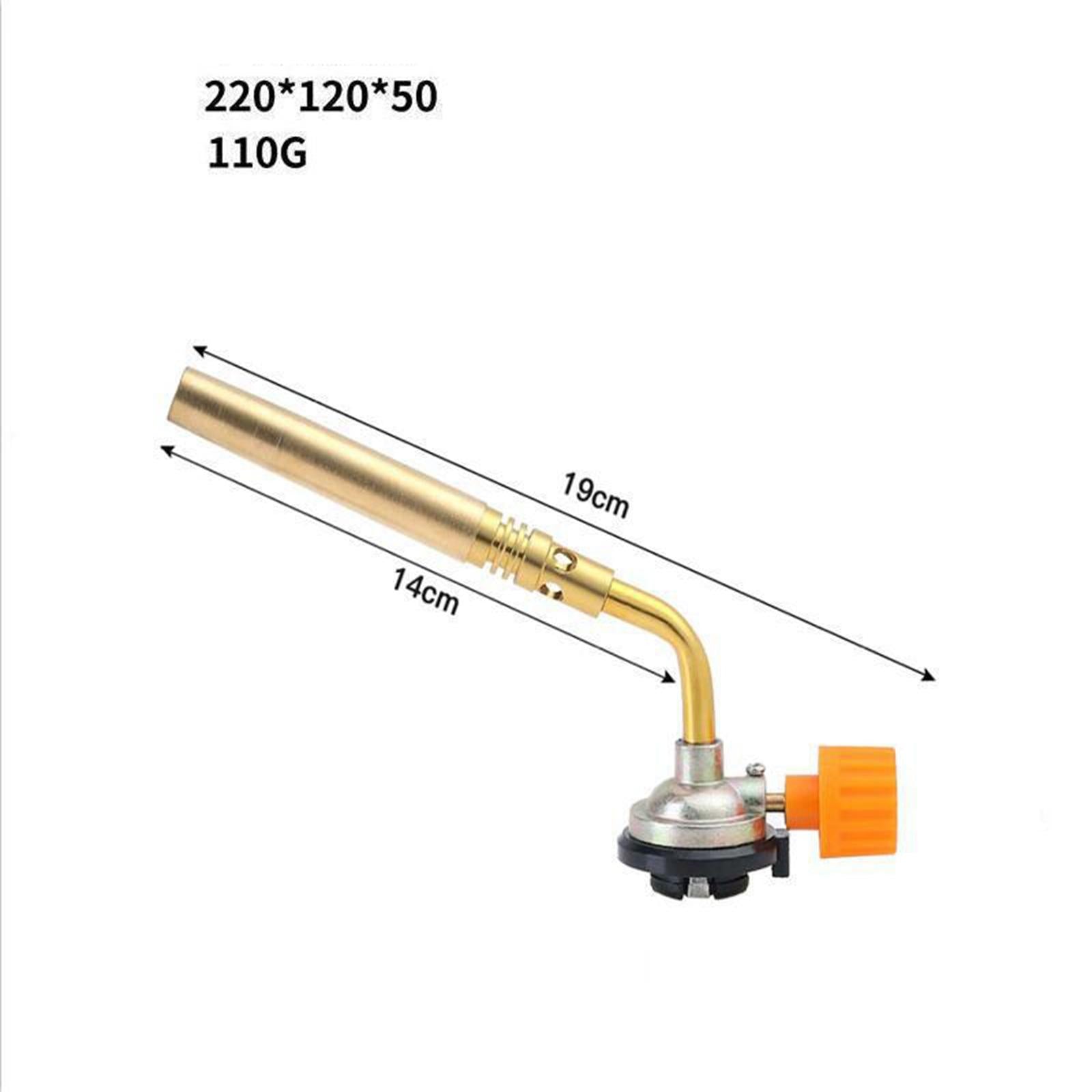 Butane Burner Brazing W/ Fan Booster Backpacking Brass for Party Garden Single Tube Golden