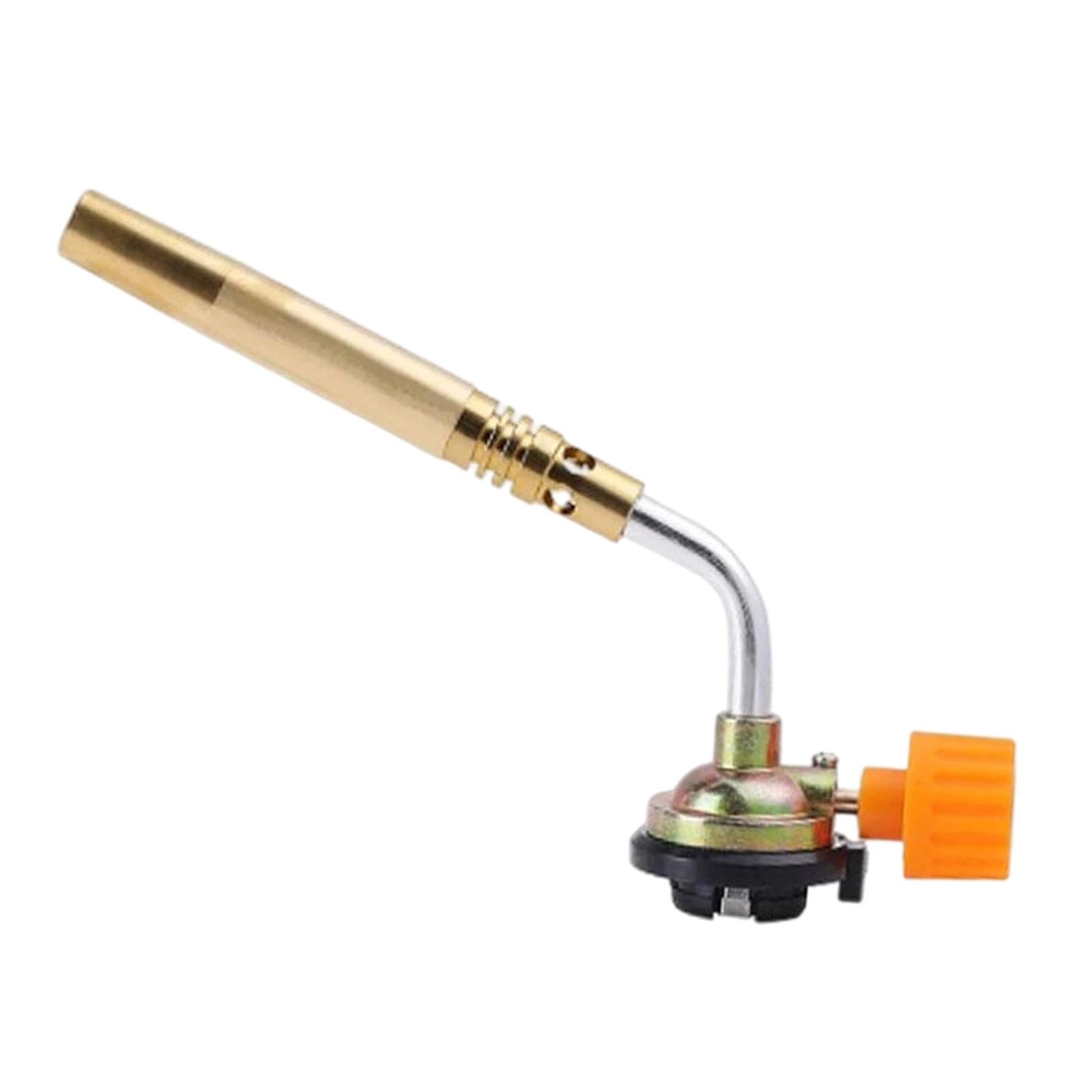 Butane Burner Brazing W/ Fan Booster Backpacking Brass for Party Garden Single Tube Silver