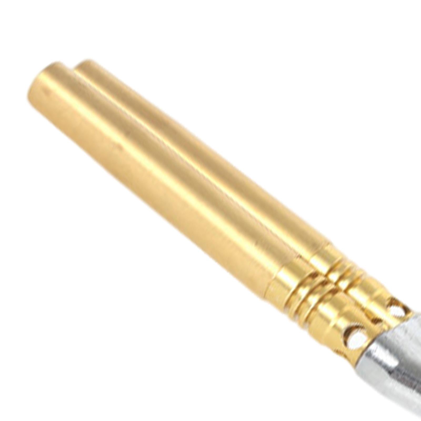 Butane Burner Brazing W/ Fan Booster Backpacking Brass for Party Garden Double Tube Silver