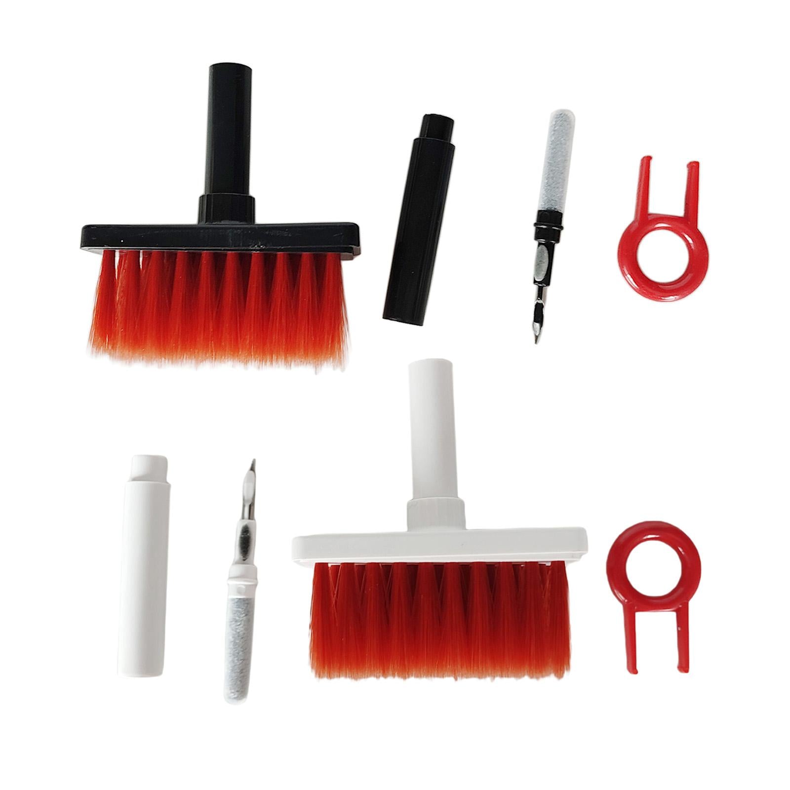 4x Keyboard Cleaning Brush Corner Gap Tools Cleaner for Keyboard Gamers PC Red