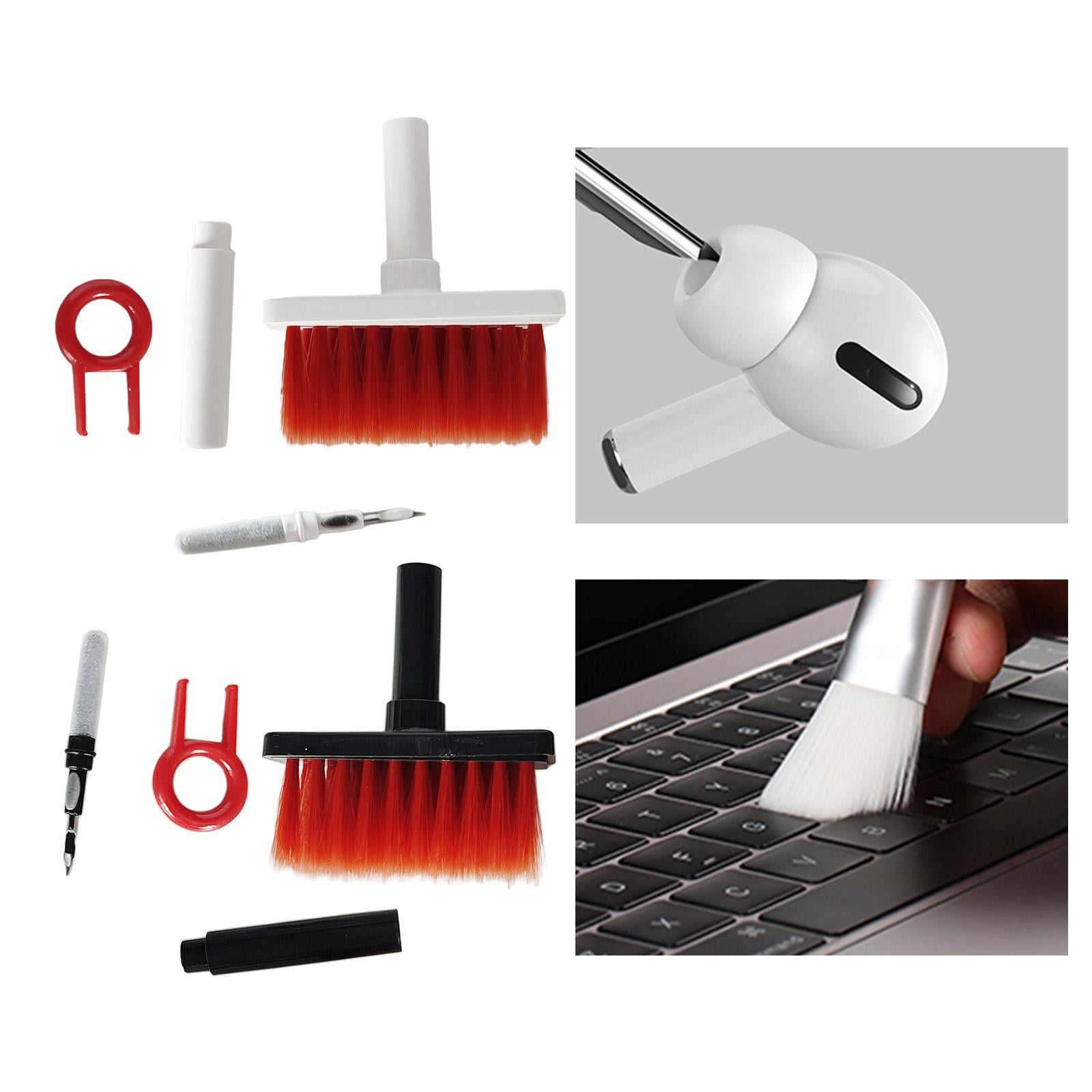 4x Keyboard Cleaning Brush Corner Gap Tools Cleaner for Keyboard Gamers PC Red