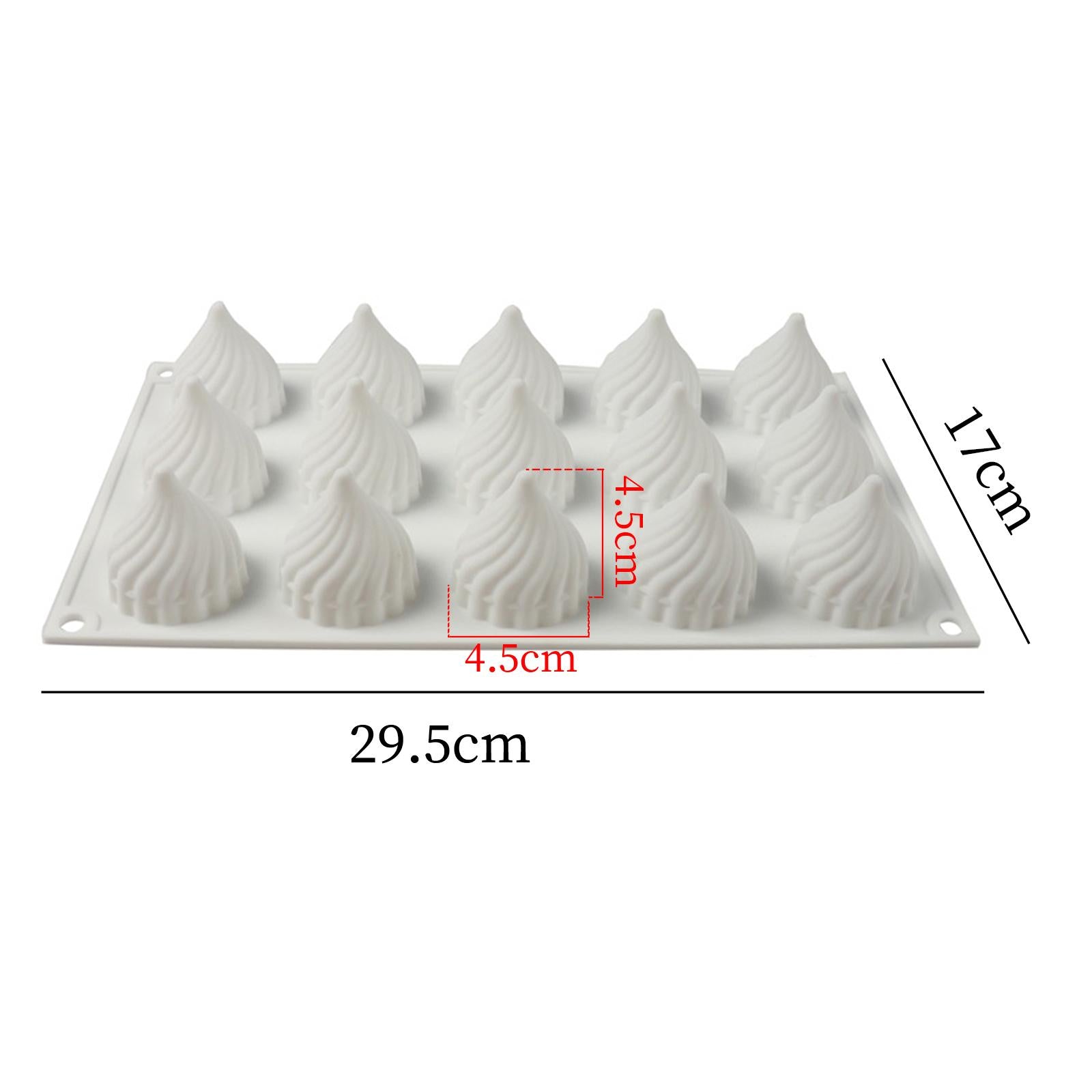 15 Cavity Mousse Mold Jelly Baking Mould Cake Mold for Bread Cupcake Dessert