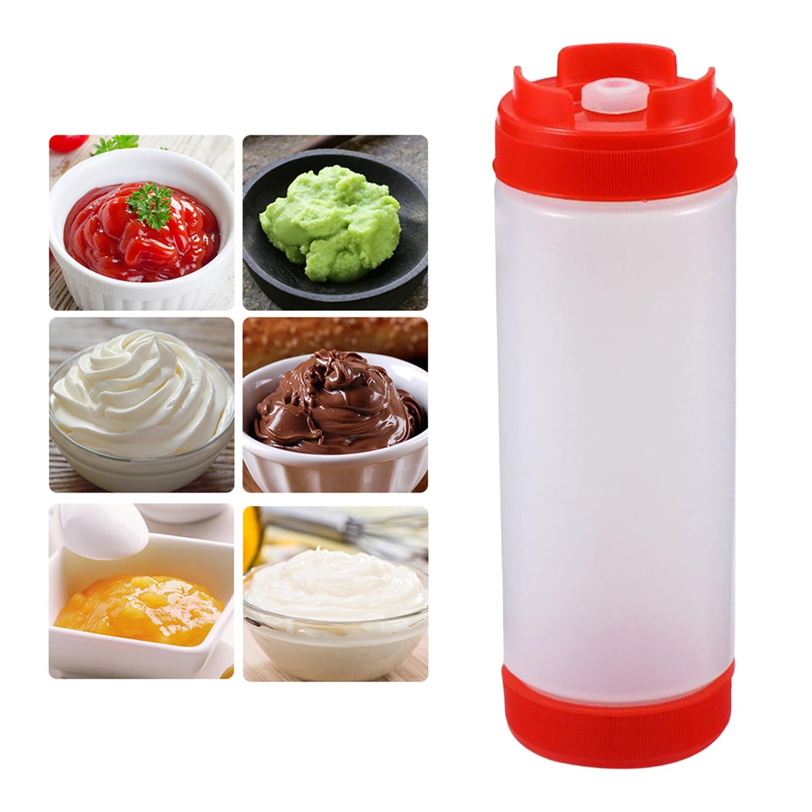 20 oz Sauce Bottles Salad Dressing Bottles Sauce Squeezer Container Red
