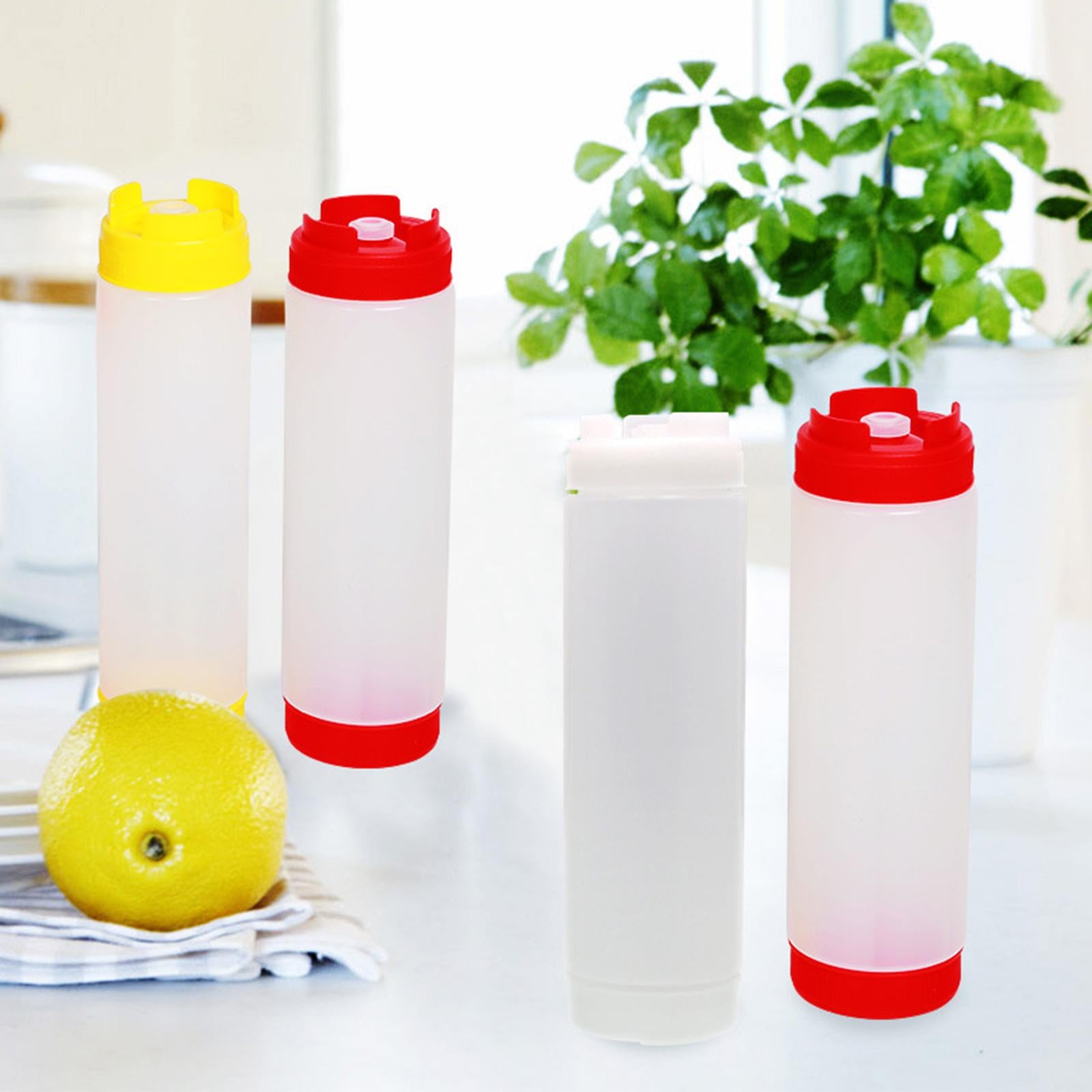 20 oz Sauce Bottles Salad Dressing Bottles Sauce Squeezer Container Red