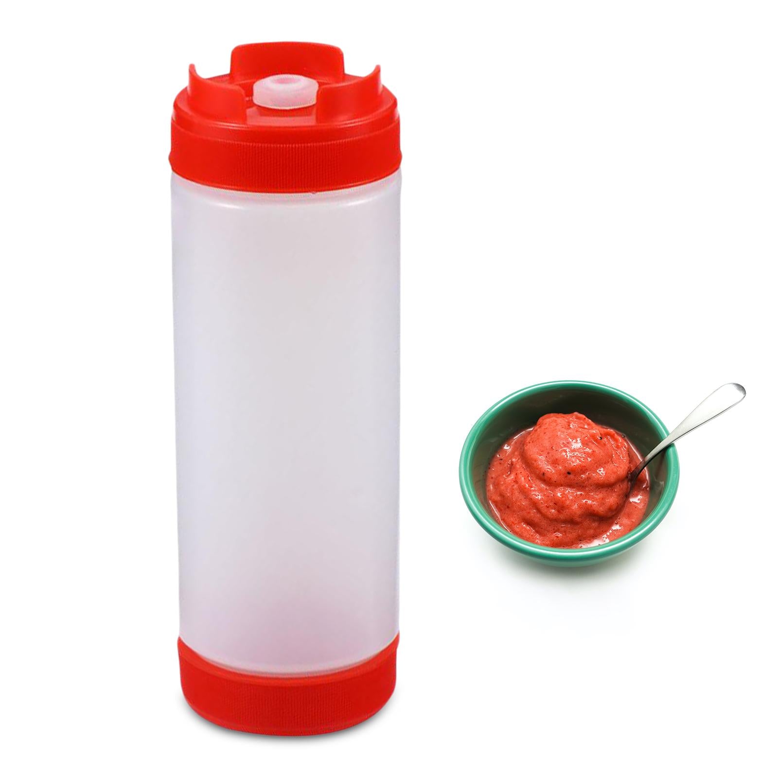 20 oz Sauce Bottles Salad Dressing Bottles Sauce Squeezer Container Red