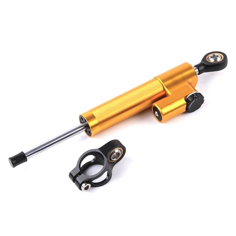 Motorcycle Handlebar Universal Shock Absorber Direction Damper Steering Stabilizer Damper Accessories (Gold)