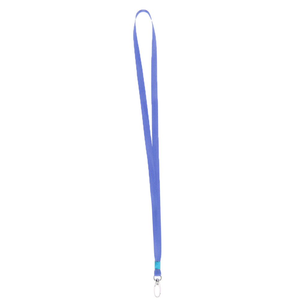Polyester Neck Strap Lanyard with Clips for ID Cards Badges Key Chains Blue