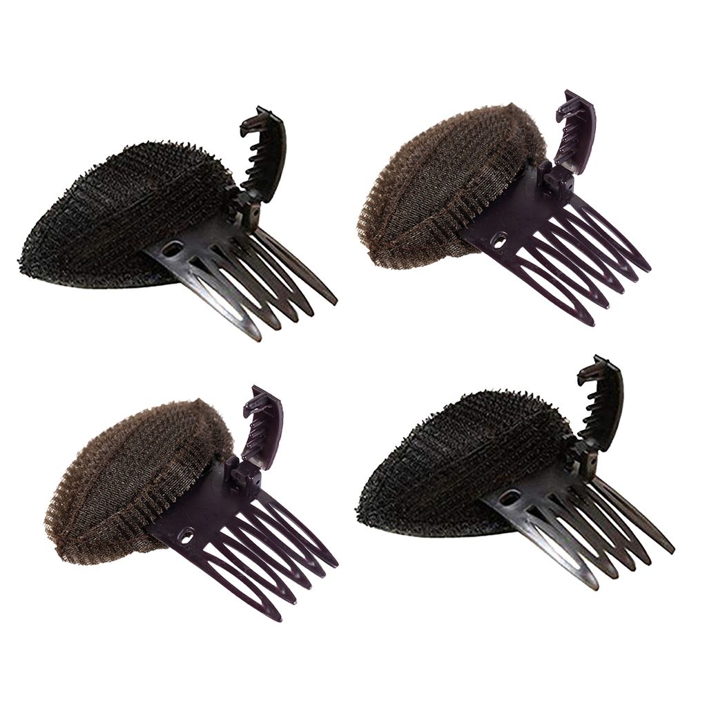 Volume Bouffant Beehive Shaper Bump Foam Hair Styler Clip Comb Insert Tool  S Black