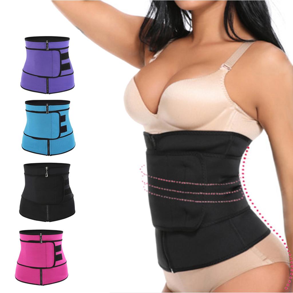 Women's Waist Cincher Girdle Belt Body Shaper Tummy Trainer Corset Red M