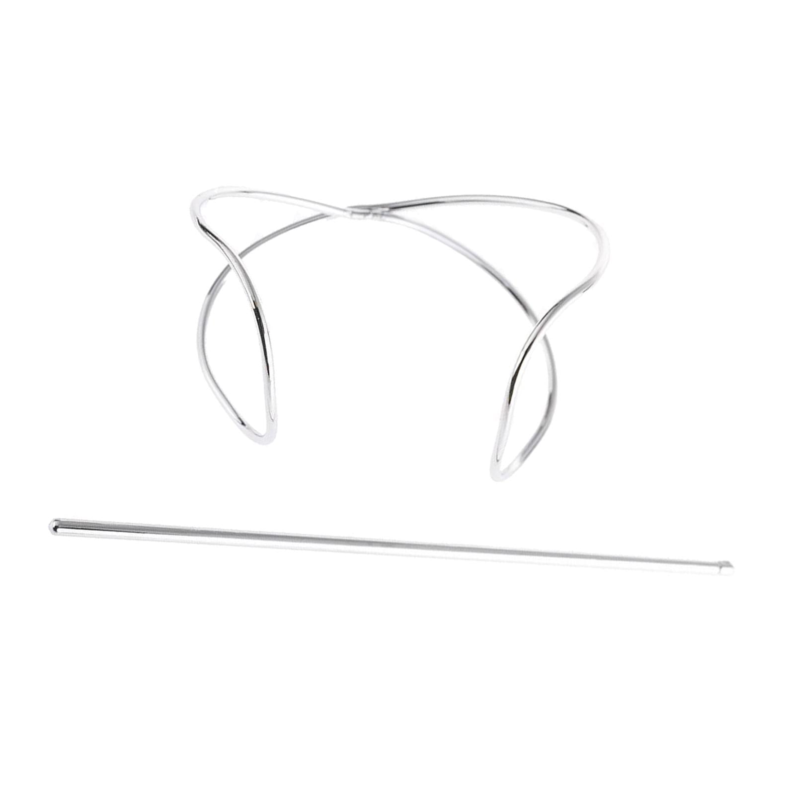 Women Boho Hairpin Stick Pin Hair Slide Clip Bun Holder Hair Accessories Silver