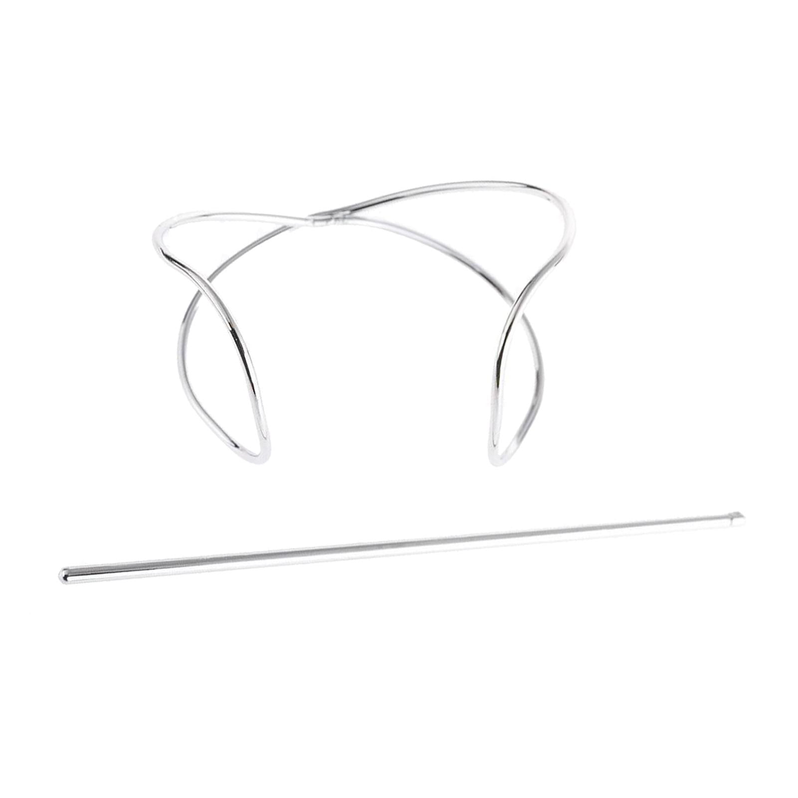 Women Boho Hairpin Stick Pin Hair Slide Clip Bun Holder Hair Accessories Silver