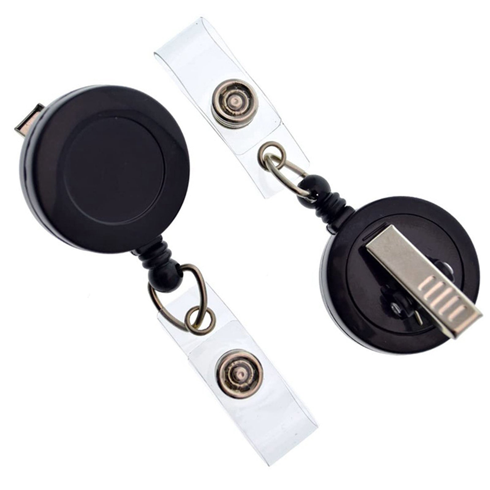 12pcs/Set Retractable Name Tag ID Badge Holder Reel 3D Nurse Gift Black