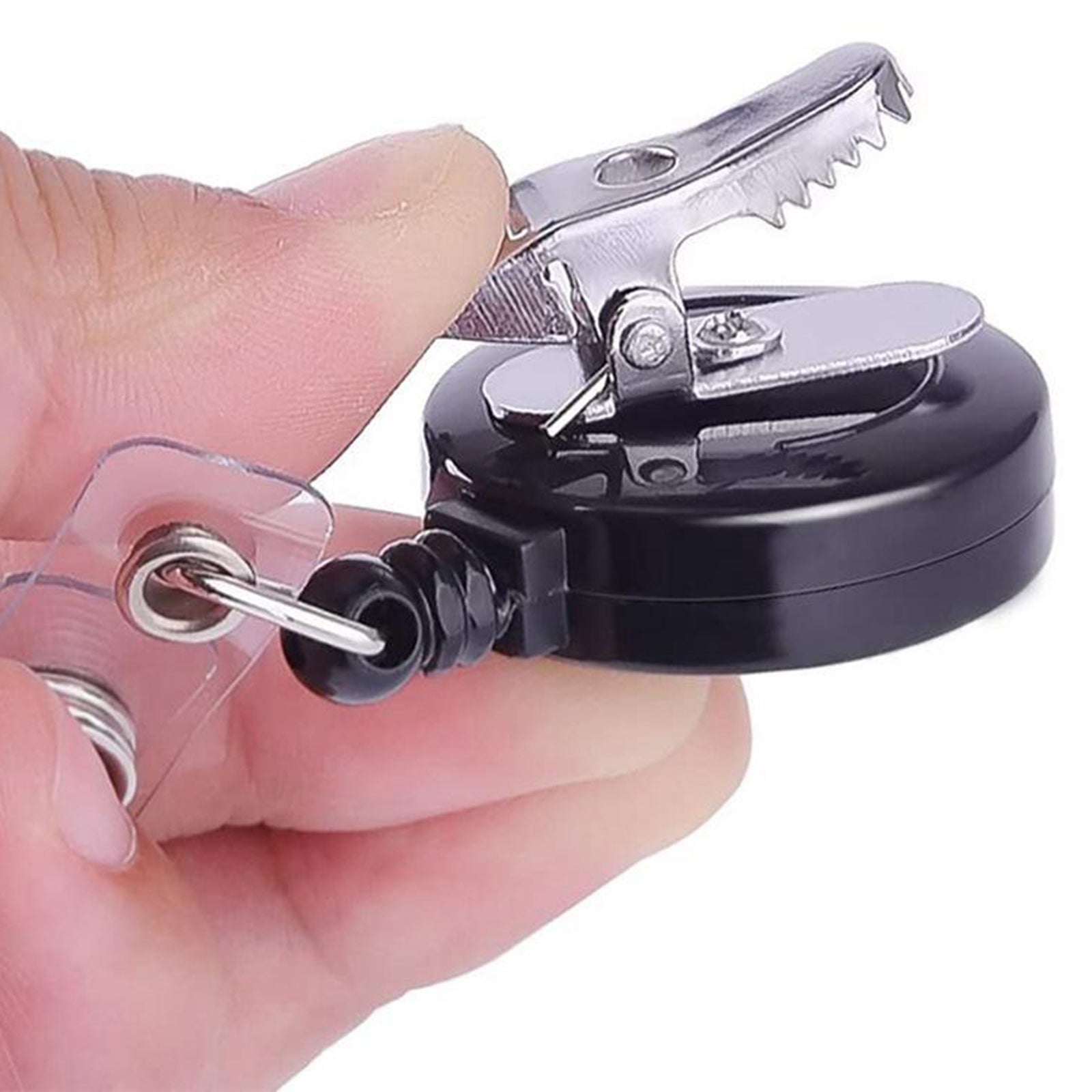 12pcs/Set Retractable Name Tag ID Badge Holder Reel 3D Nurse Gift White