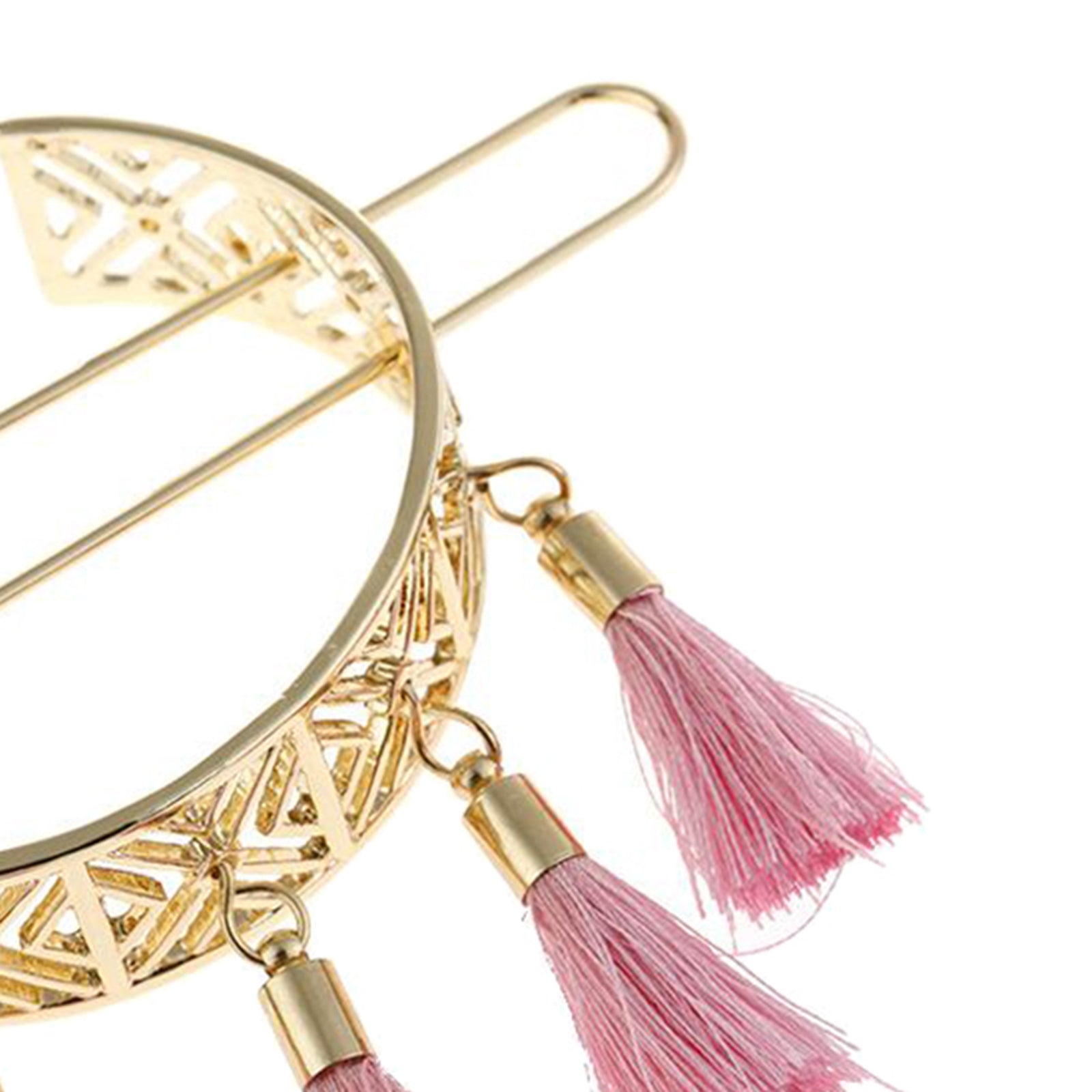 Hair Chopstick Metal Tassel Hair Pin Hair Bun Stick Styling Accessories Pink