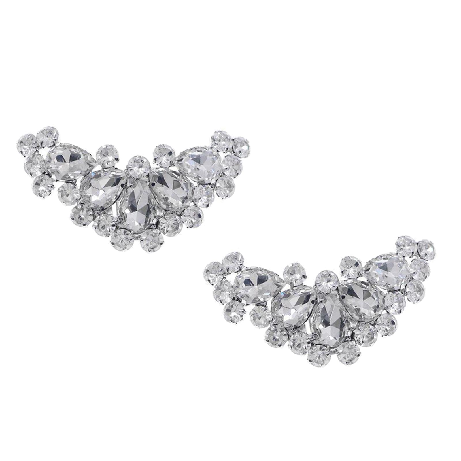 Rhinestone Crystal Shoe Clips Women Wedding Boots Charms Jewelry Decor