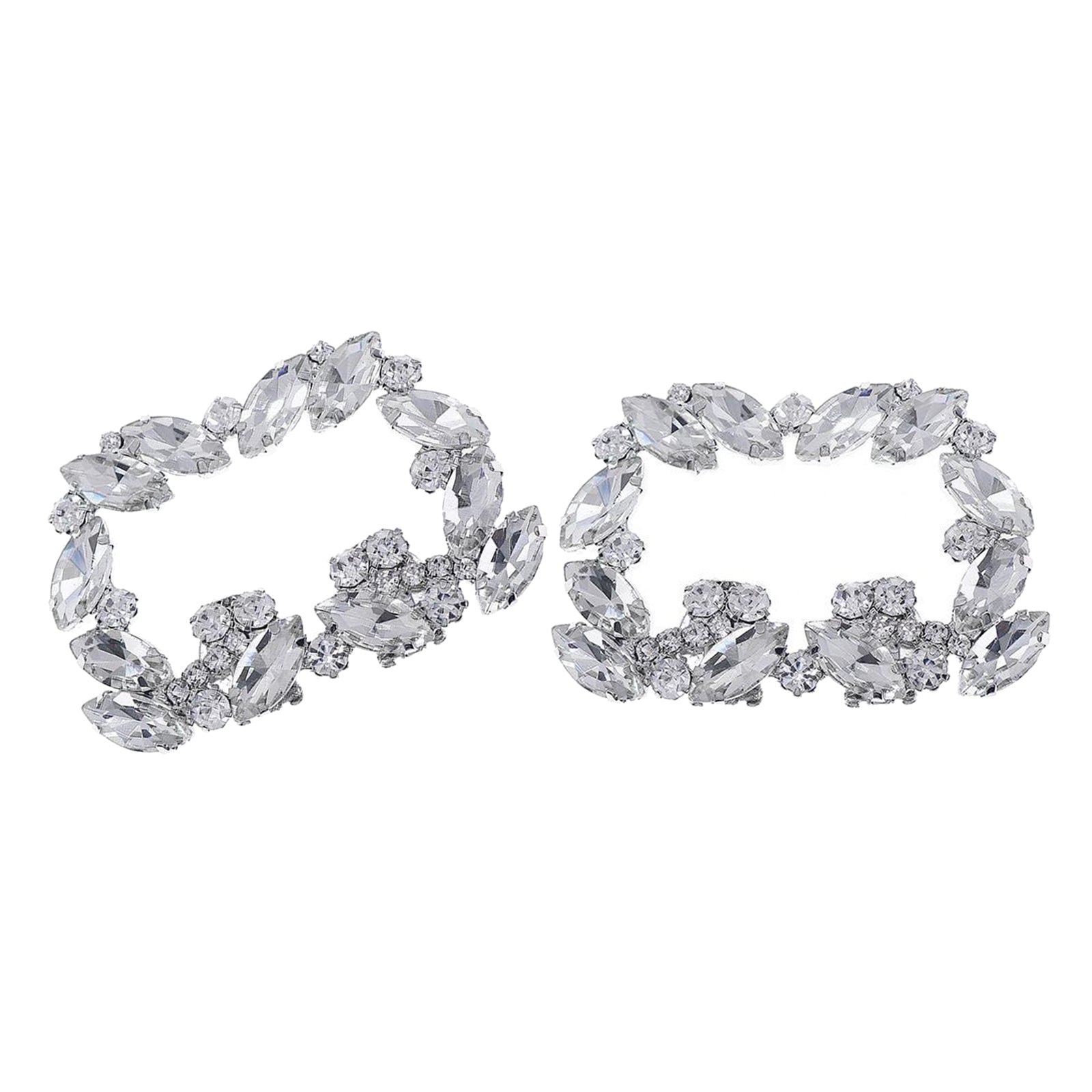 Rhinestone Crystal Shoe Clips Women Tone Buckle Wedding Bridal Party Decor