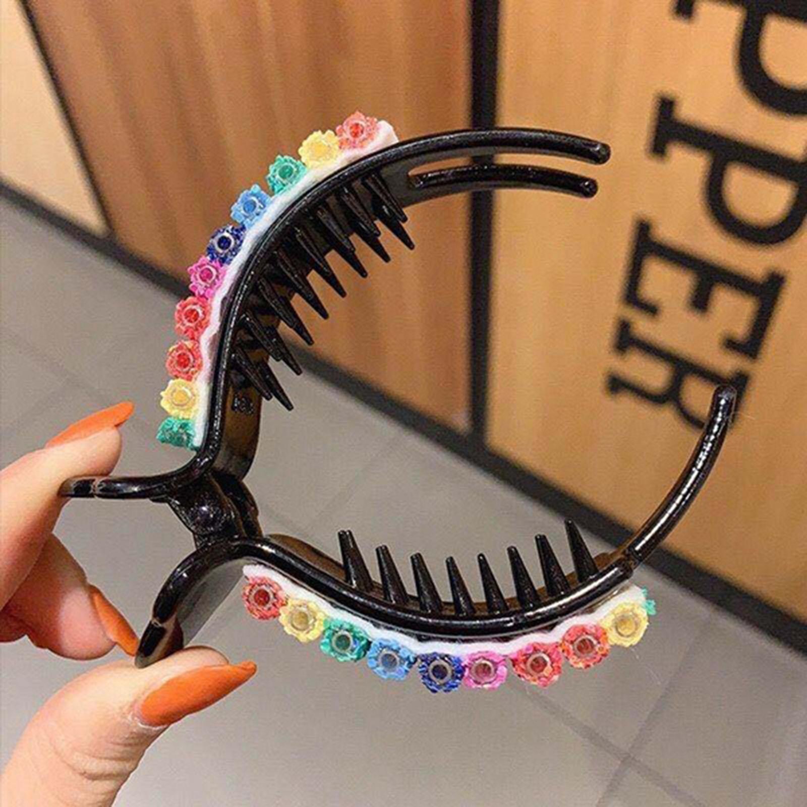Sequins Hair Claw Clips Plastic Hairpin Paw Hair Bun Maker Hair Accessories Colorful