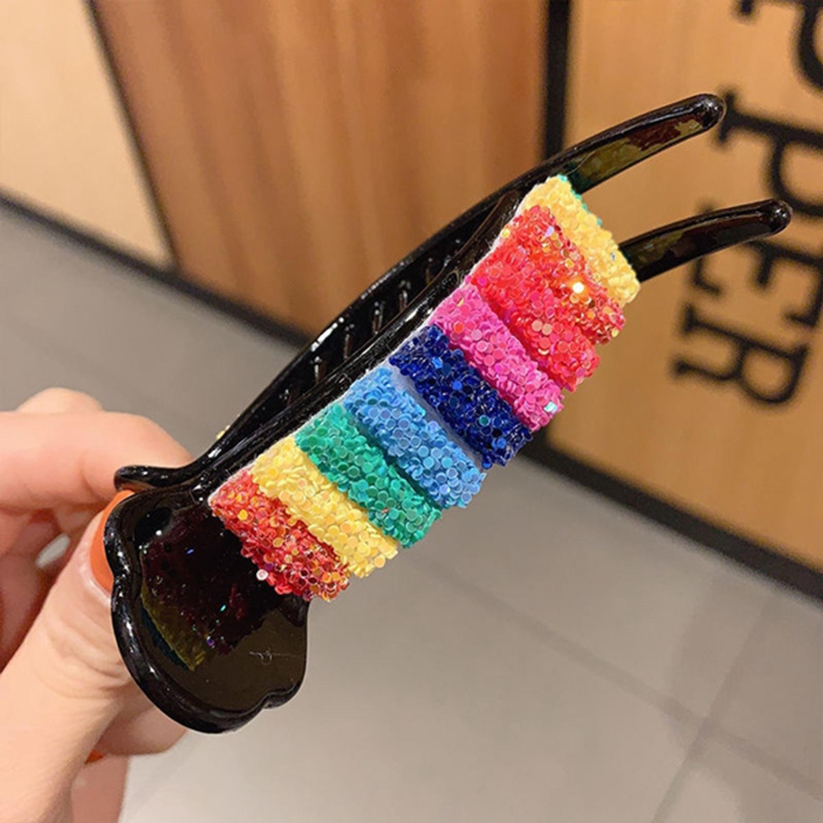 Sequins Hair Claw Clips Plastic Hairpin Paw Hair Bun Maker Hair Accessories Colorful