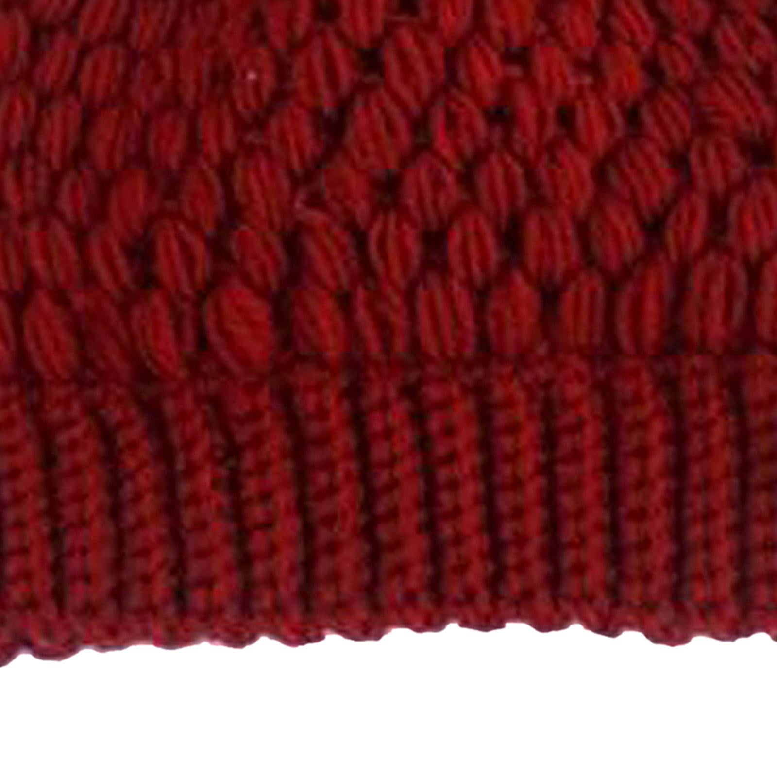 Ponytail Messy Bun Beanie Hats Knit Stretchy Beanie Hats Cap Red