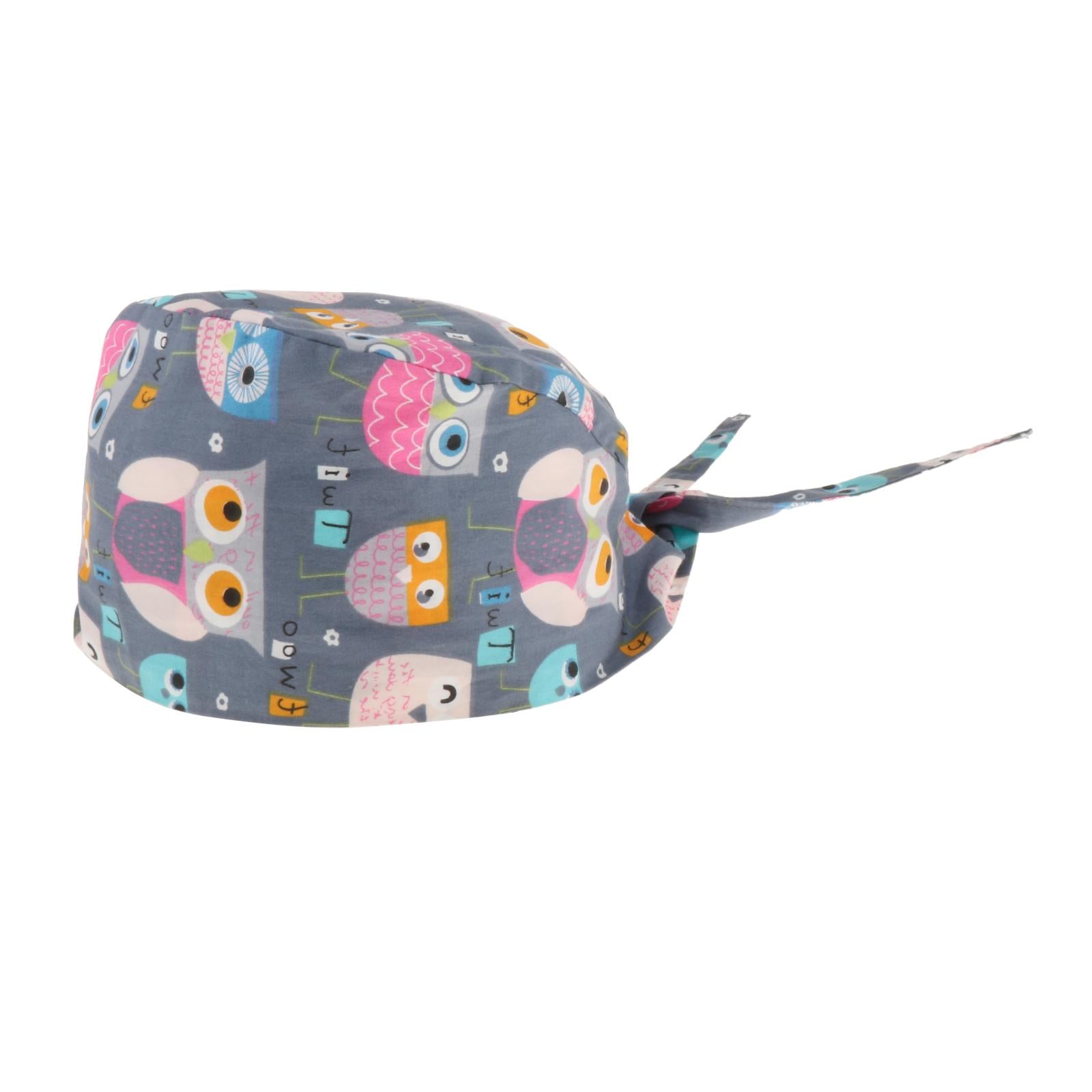 Scrub Hat Health Service Working Cover Sweatband Headwear Unisex Style 4