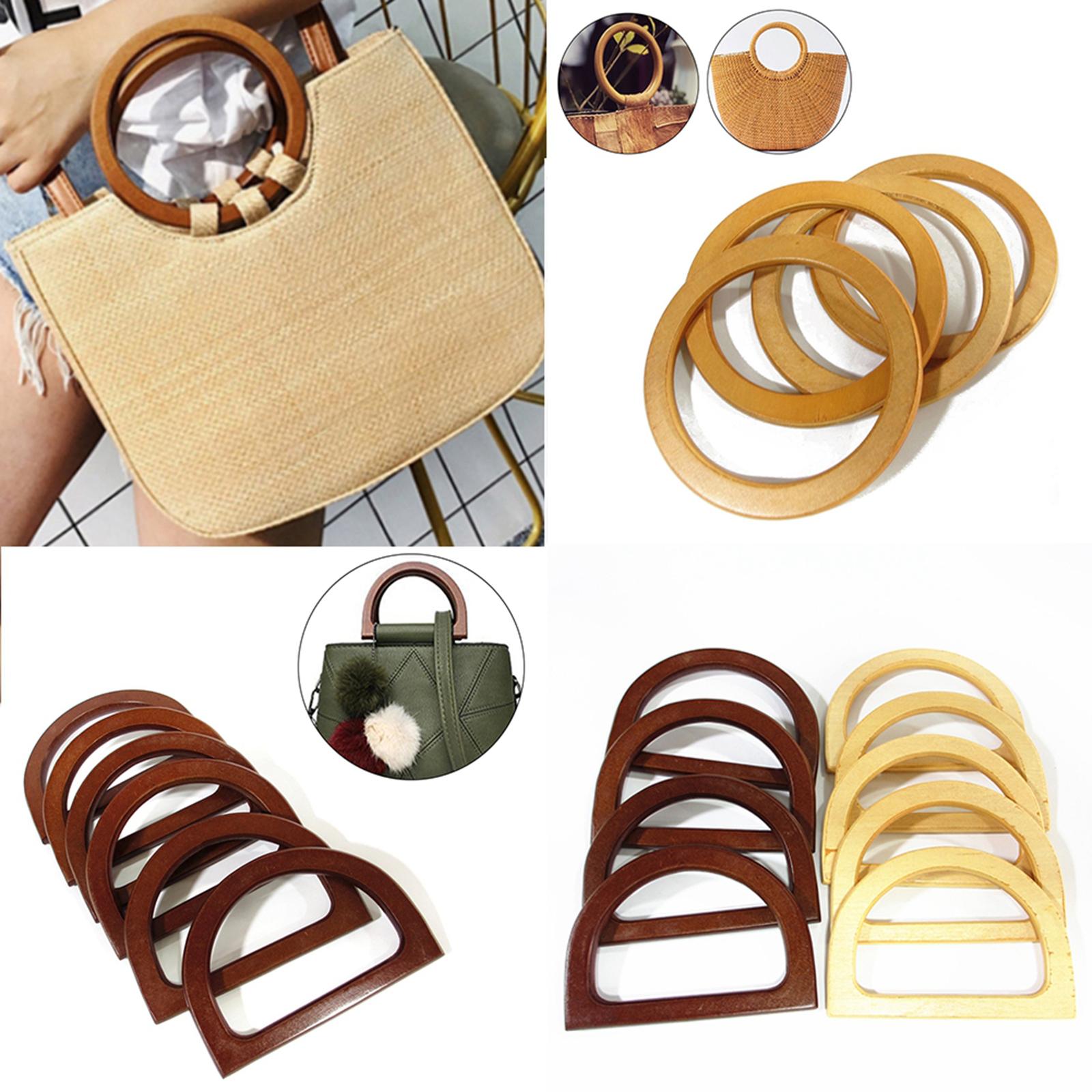 Crochet Bag Bottom Leather Base Tote Handle Set DIY Knitting bAG Style 2
