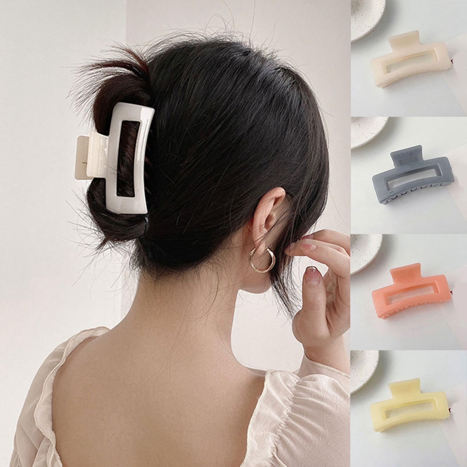 Half Claw Hair Clip Acrylic Hair Jaw Paw Hair Accessories Beige