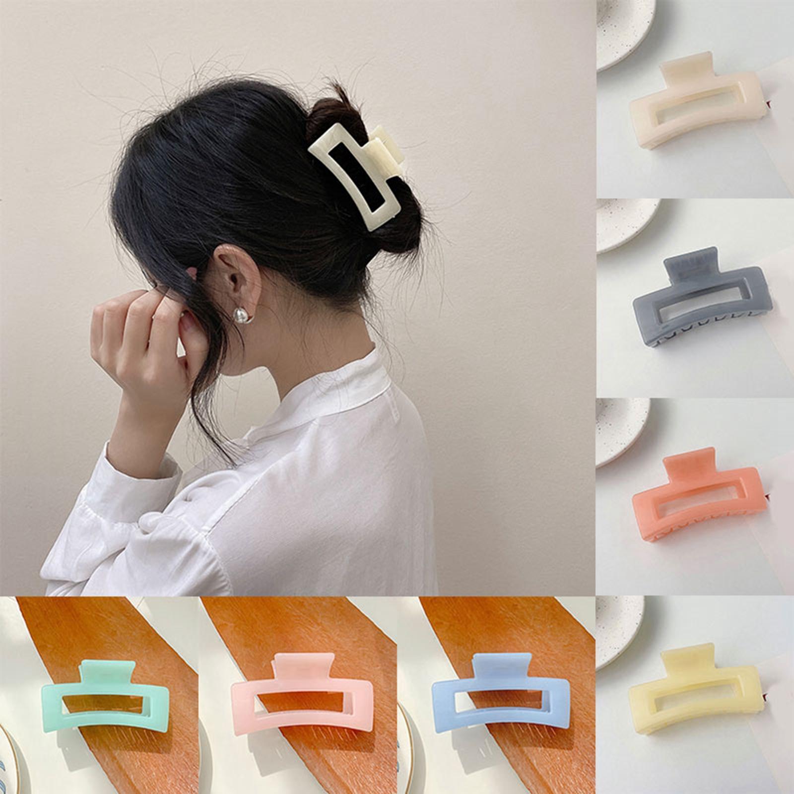 Half Claw Hair Clip Acrylic Hair Jaw Paw Hair Accessories Beige