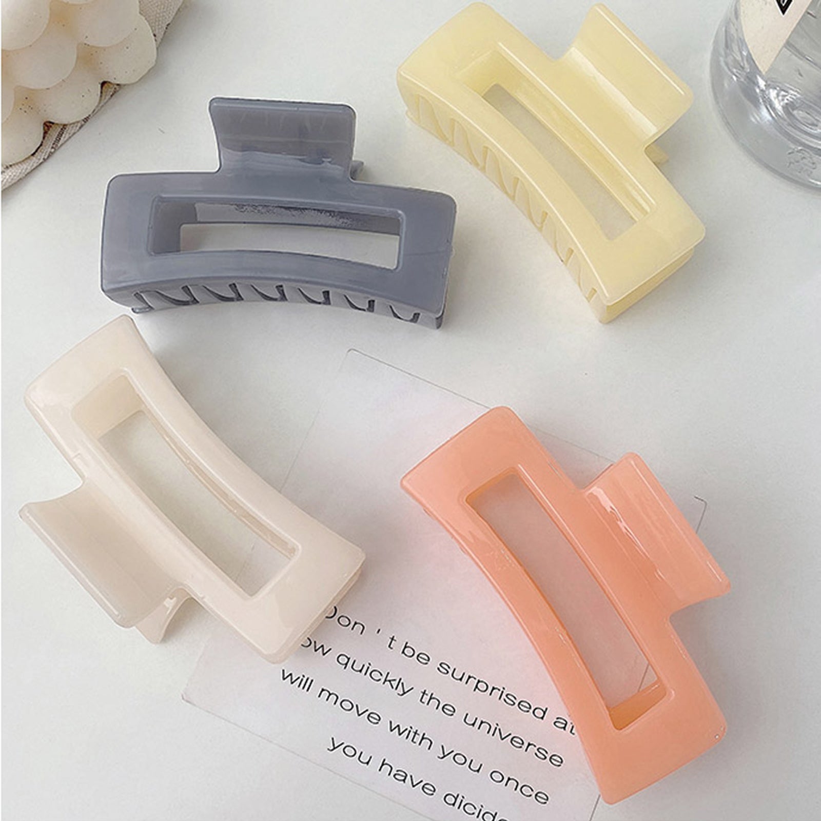 Half Claw Hair Clip Acrylic Hair Jaw Paw Hair Accessories Yellow