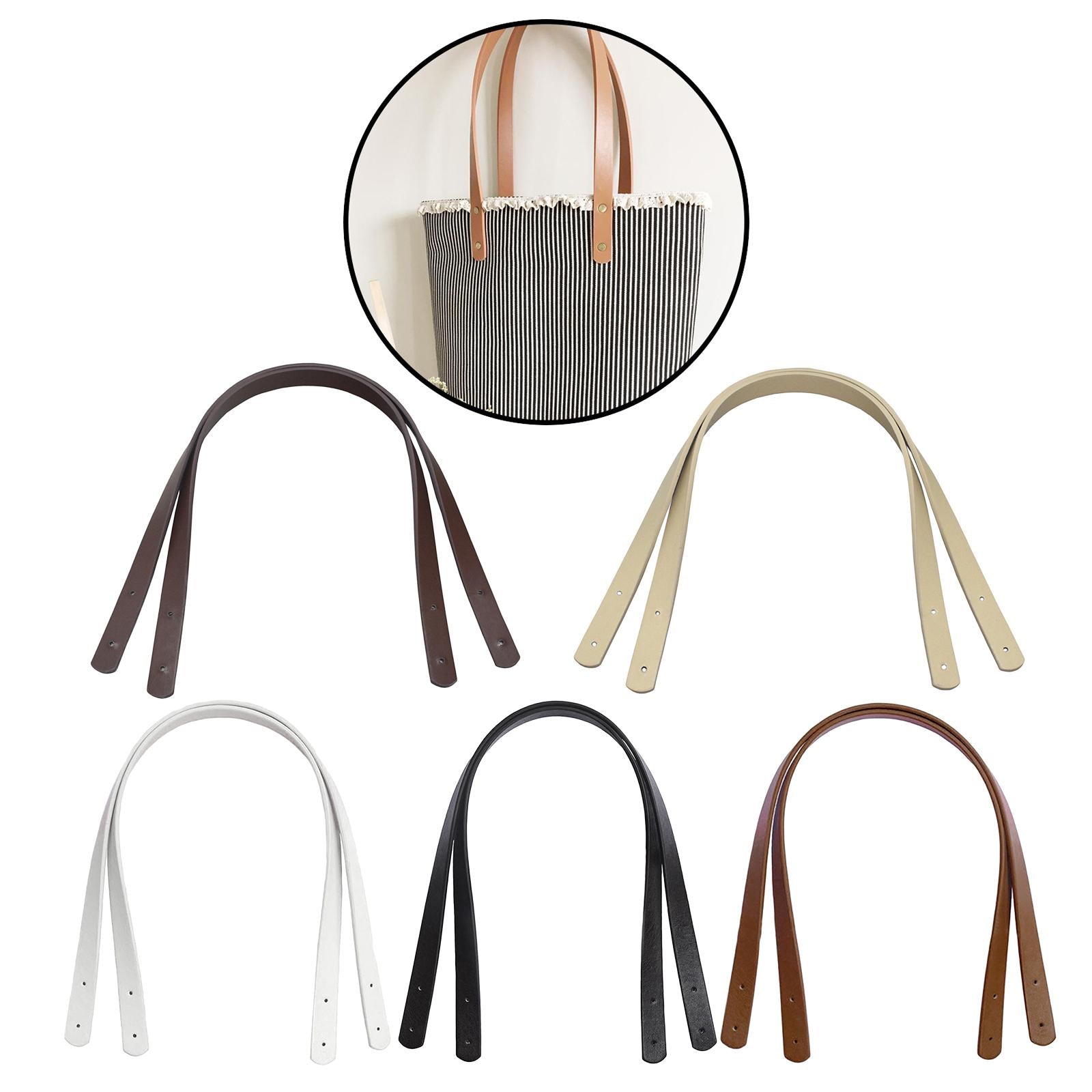 2x Bag Strap Belt Shoulder Bag Replacement Handle 60CM White