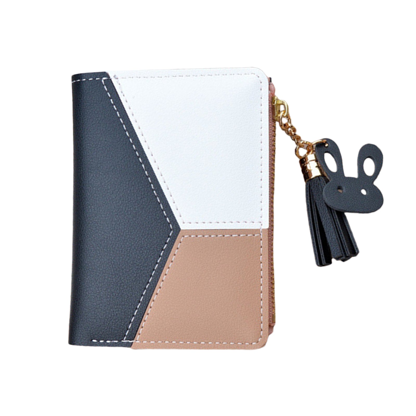 Women Wallet Wristlet Clutch Card Holder Organizer Phone Purse Short Black