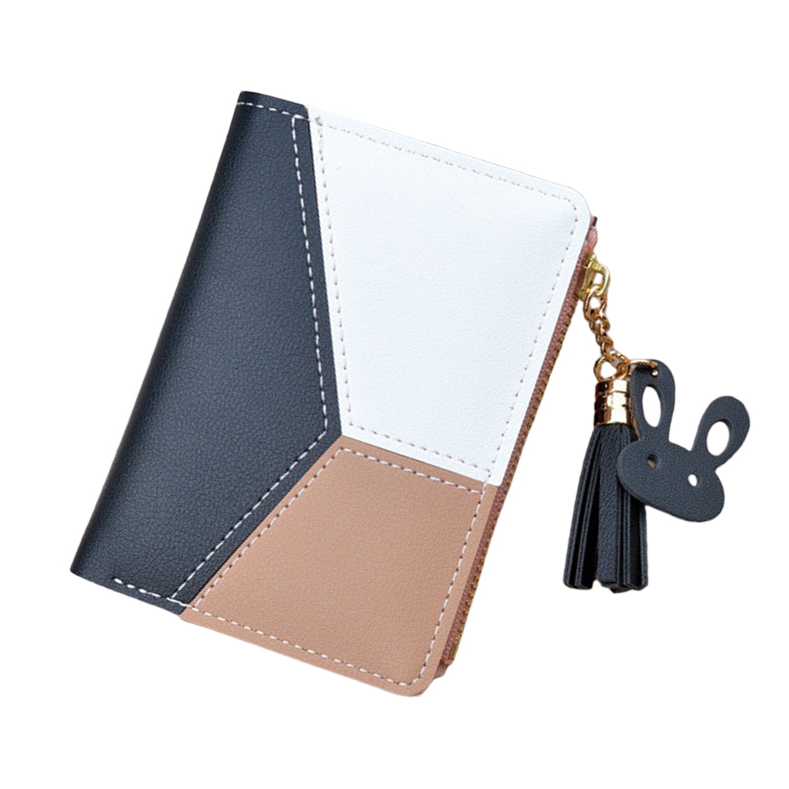 Women Wallet Wristlet Clutch Card Holder Organizer Phone Purse Short Black