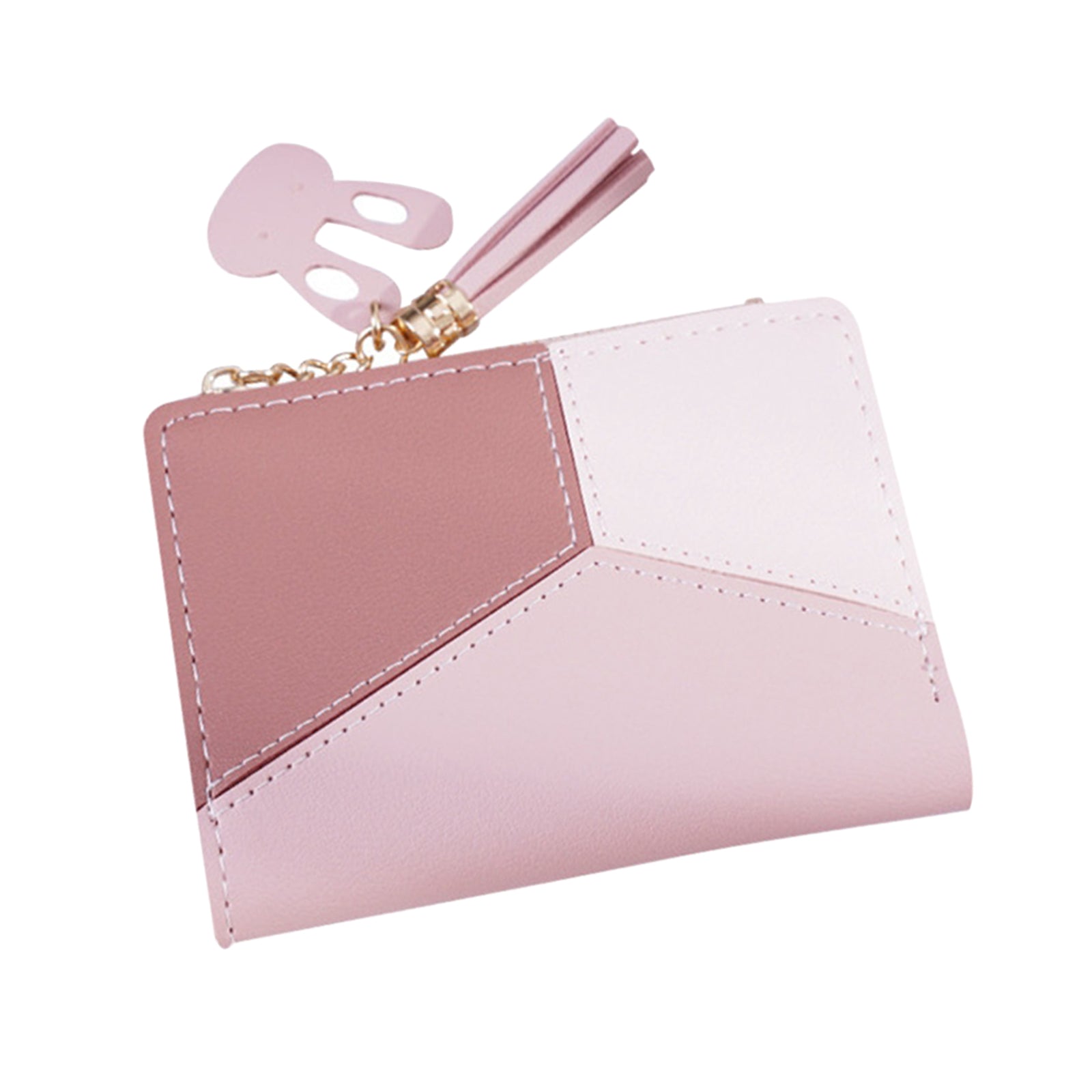 Women Wallet Wristlet Clutch Card Holder Organizer Phone Purse Short Pink
