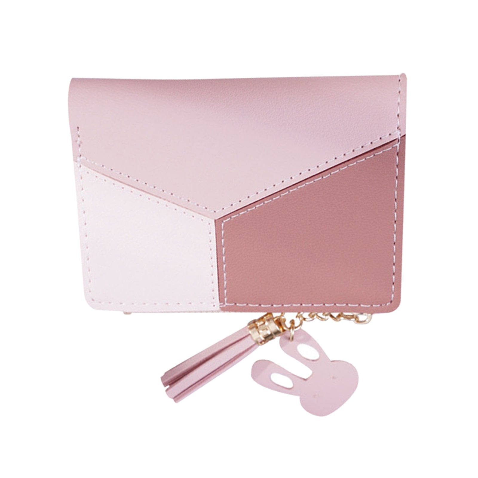 Women Wallet Wristlet Clutch Card Holder Organizer Phone Purse Short Pink