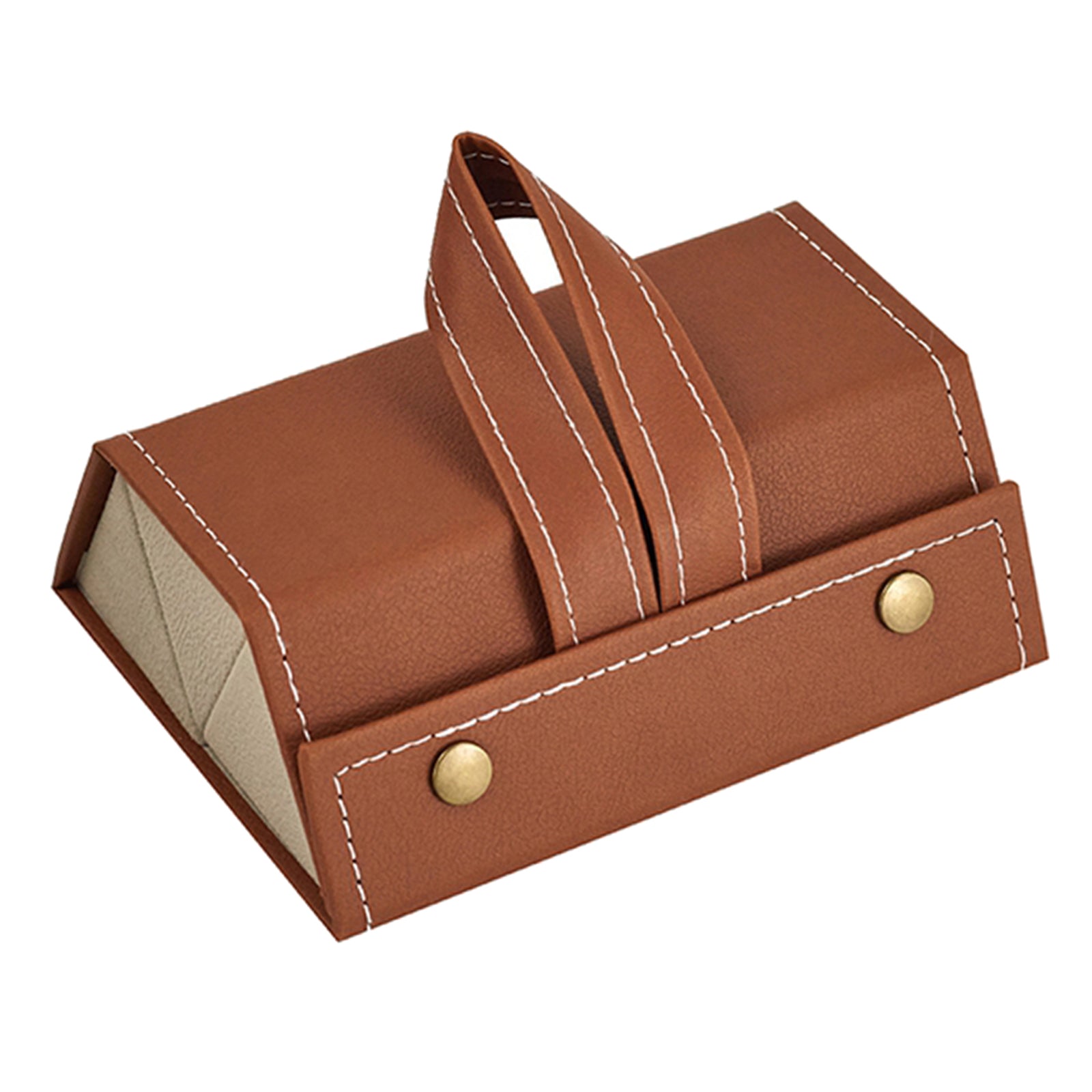 Portable Multi-slot Sunglasses Organizer Eyeglasses Storage 3 Grid Brown