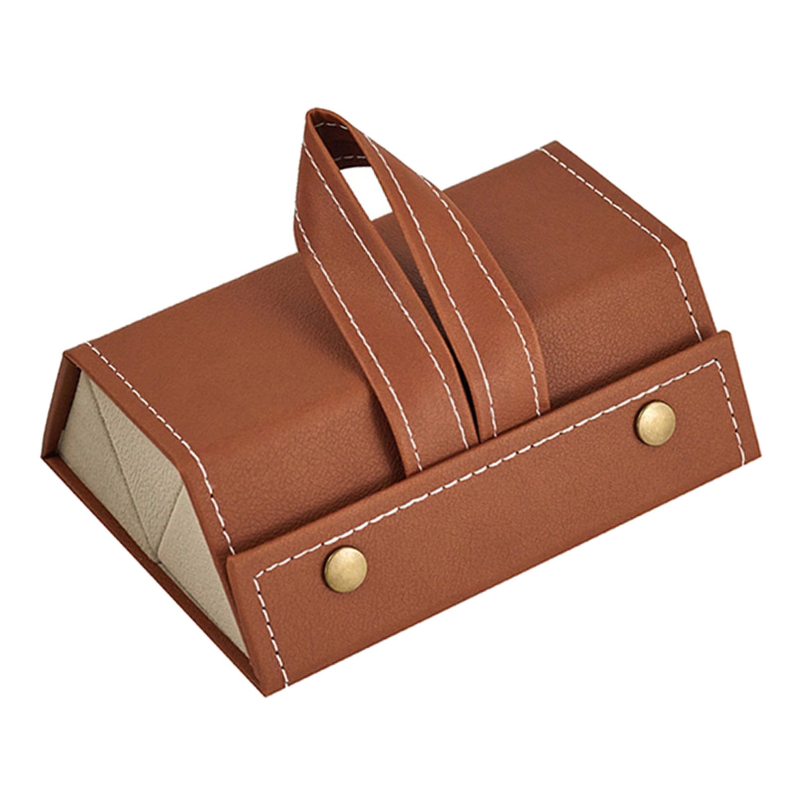 Portable Multi-slot Sunglasses Organizer Eyeglasses Storage 3 Grid Brown