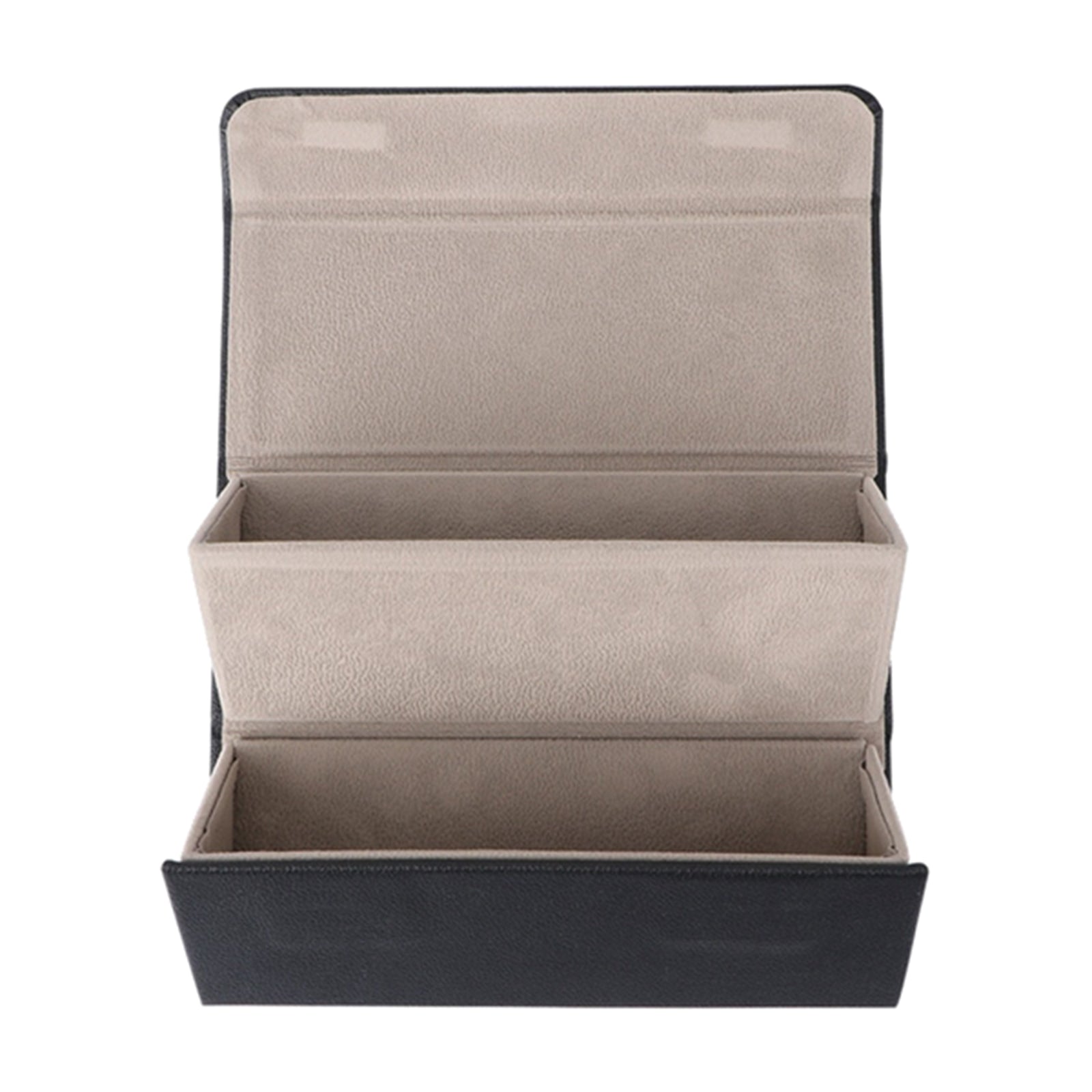 Portable Multi-slot Sunglasses Organizer Eyeglasses Storage 2 Grid Black