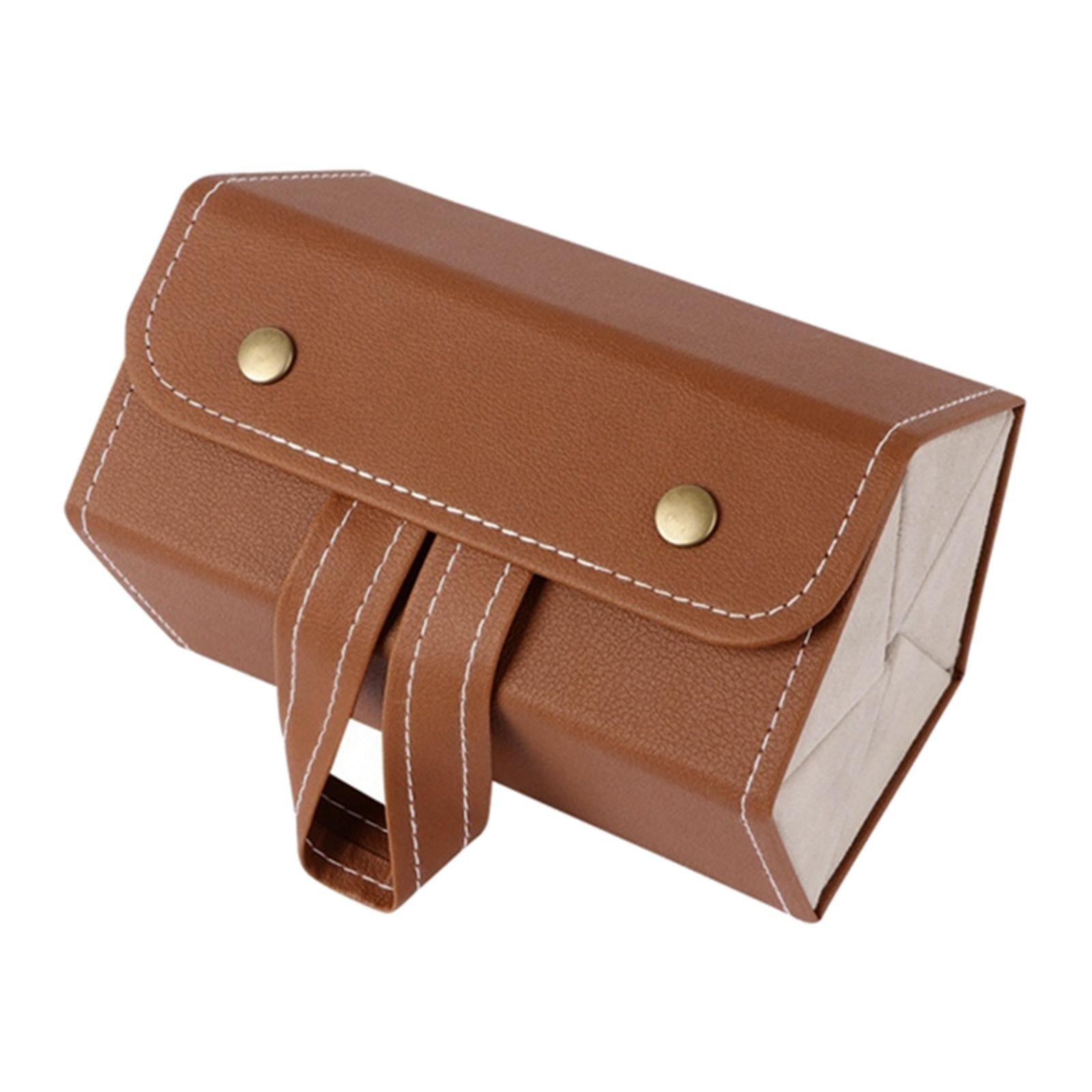 Portable Multi-slot Sunglasses Organizer Eyeglasses Storage 5 Grid Brown