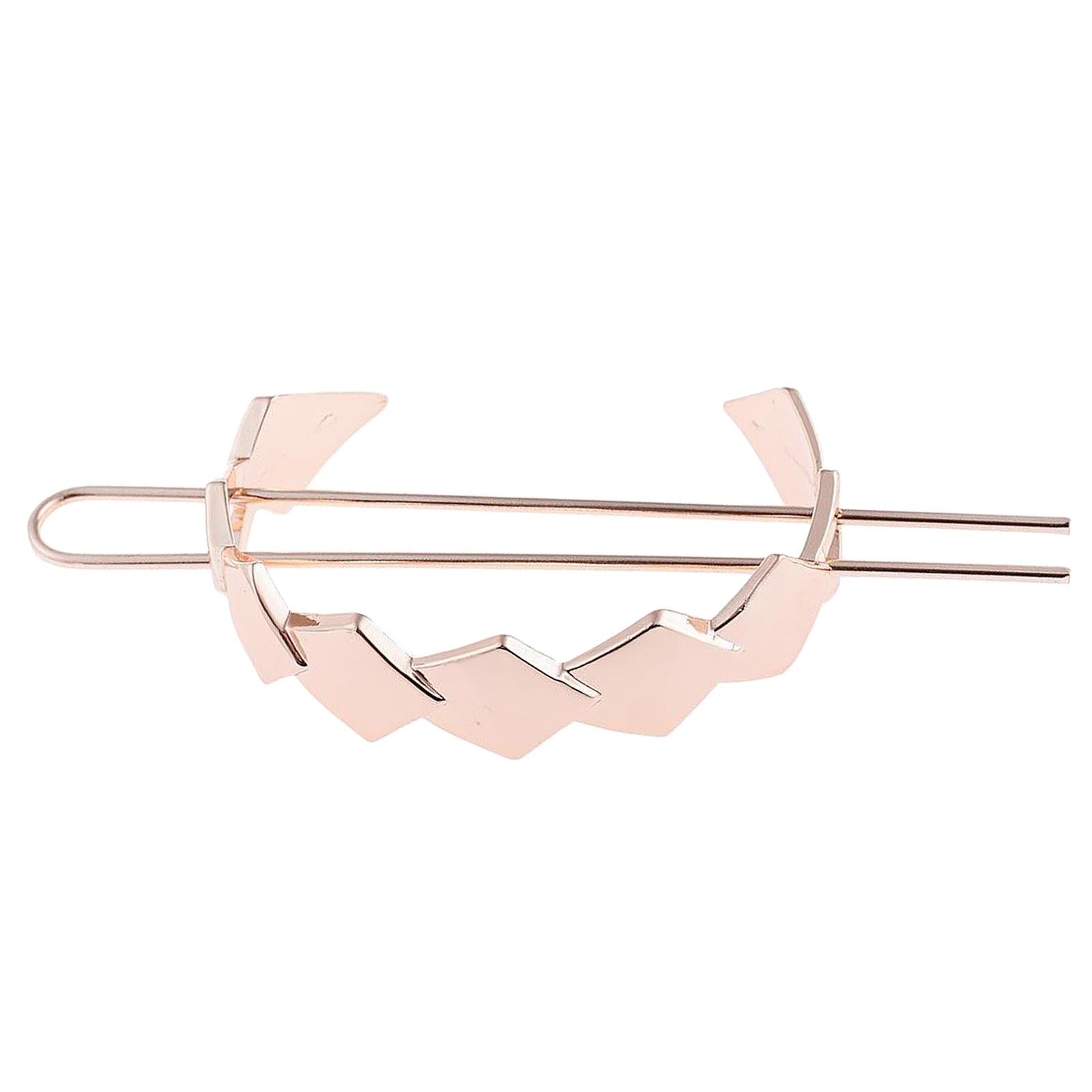 Womens Hair Cuff Bun Cage Hair Pin Clips Hair Stick Chignon Pin Rose Gols