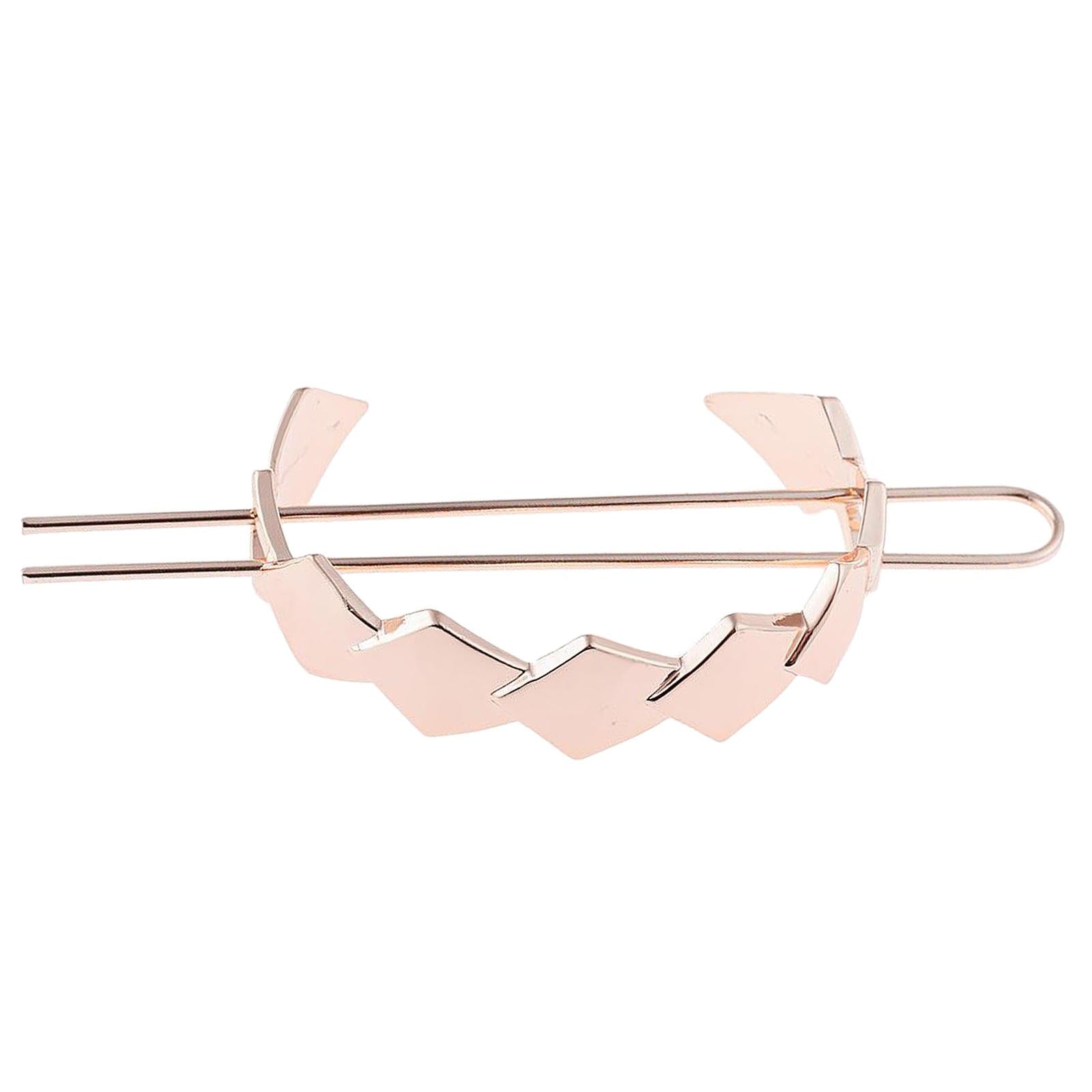 Womens Hair Cuff Bun Cage Hair Pin Clips Hair Stick Chignon Pin Rose Gols