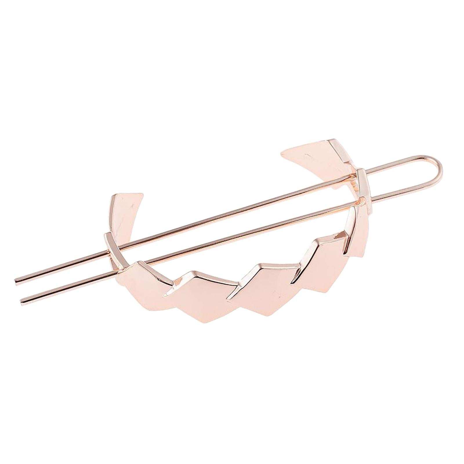Womens Hair Cuff Bun Cage Hair Pin Clips Hair Stick Chignon Pin Rose Gols