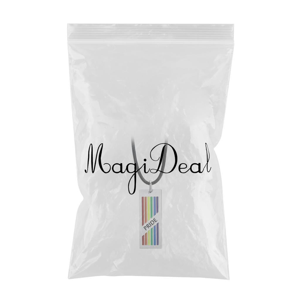 Lesbian Gay Pride Necklace LGBT Jewelry with Rainbow Color Pendant Charms