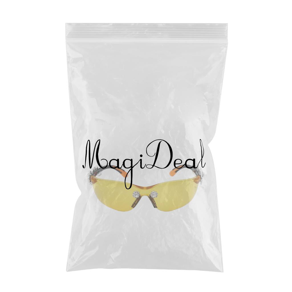 Frameless Crystal Sunglasses PC Sun Glasses Sport Party Supplies Yellow Lens