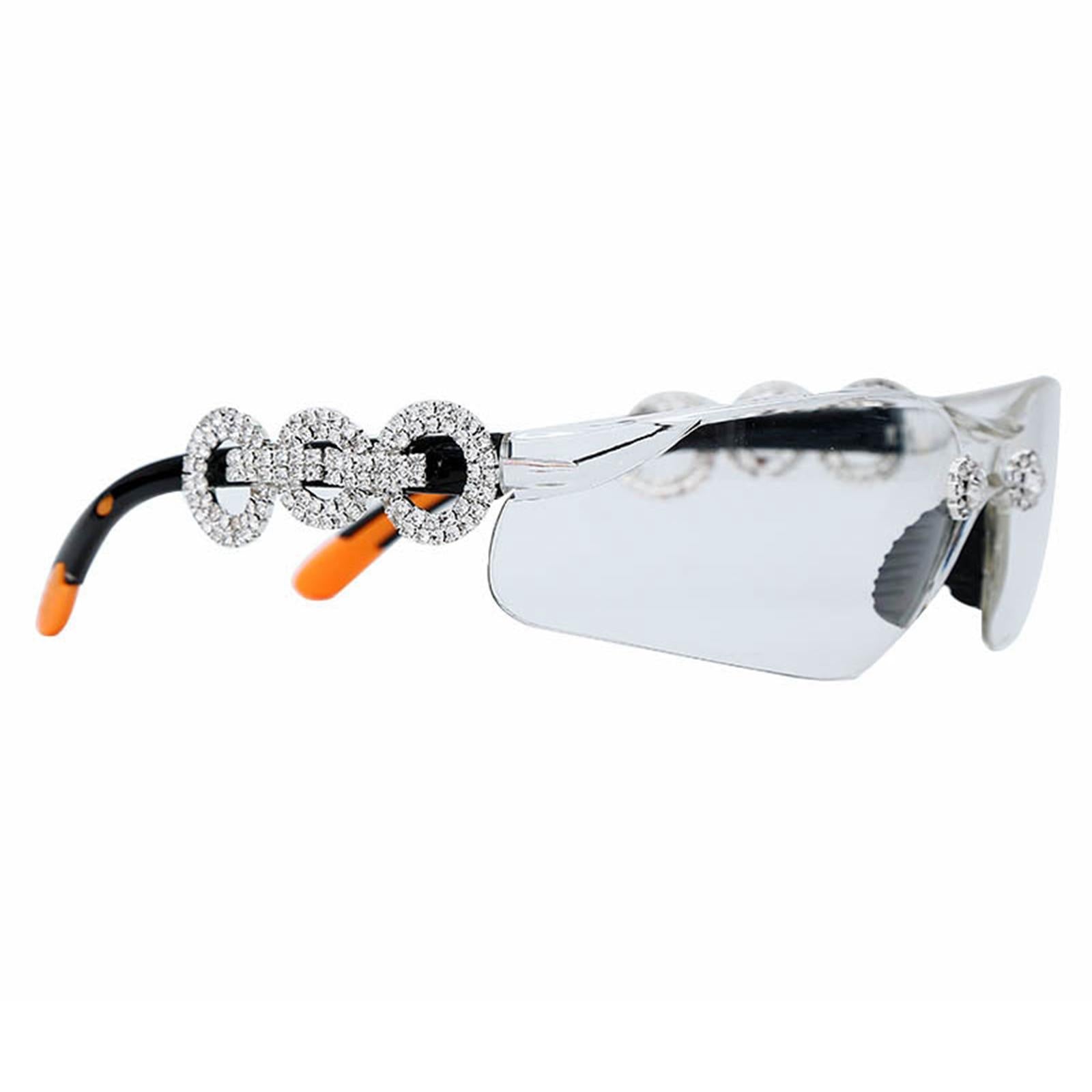 Frameless Crystal Sunglasses PC Sun Glasses Sport Party Supplies Clear Lens