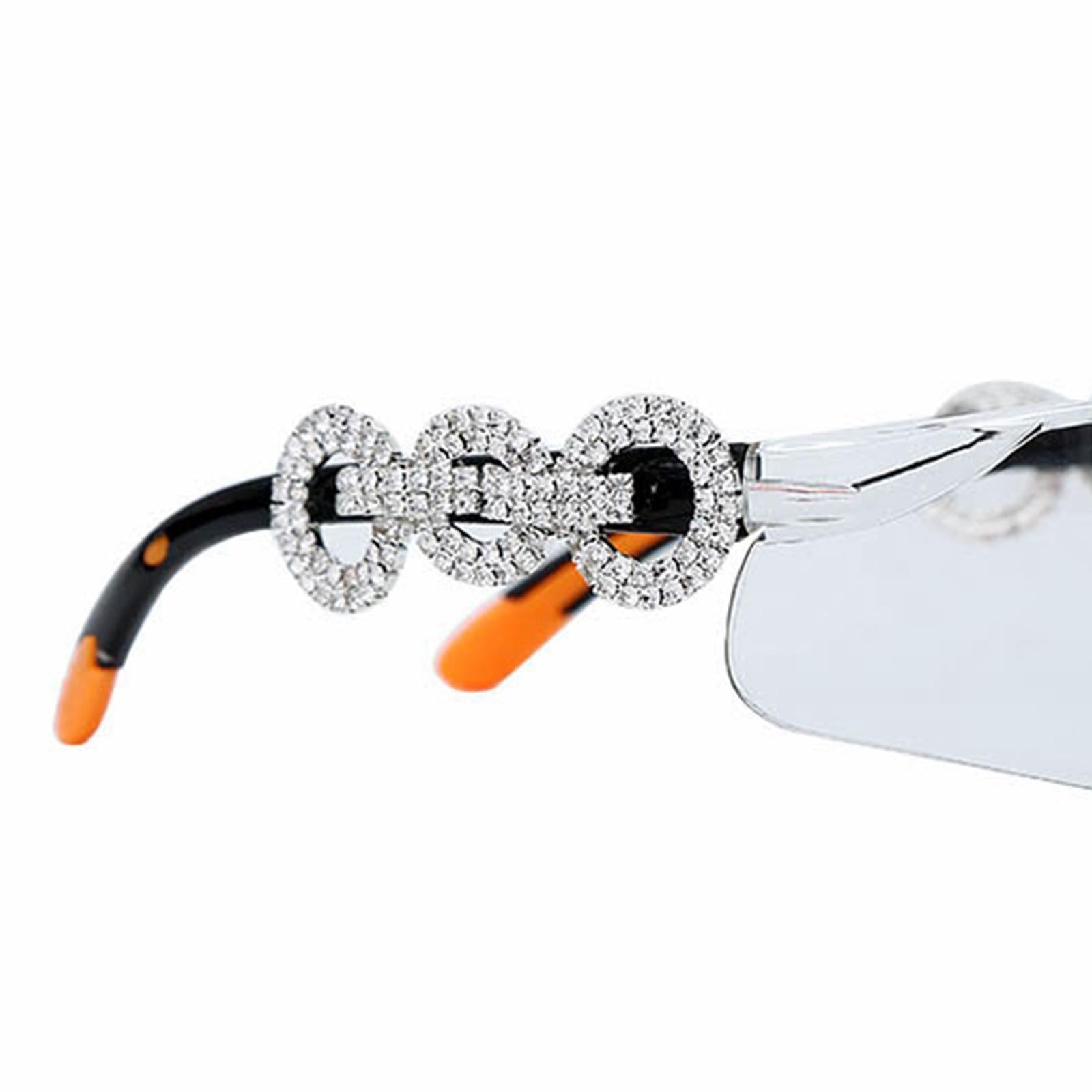Frameless Crystal Sunglasses PC Sun Glasses Sport Party Supplies Clear Lens