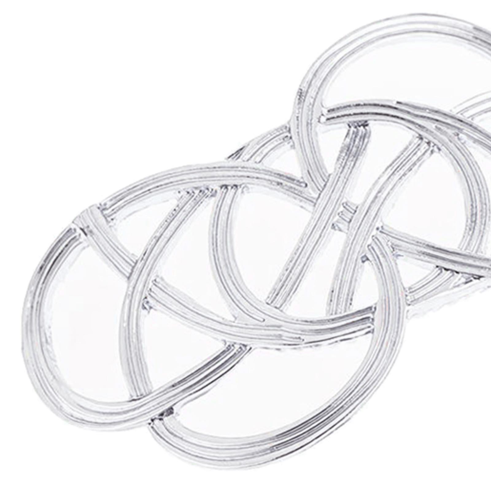 Women Hair Clips Slide Stick Celtic Knot Hairpin Jewelry Accesory Silver