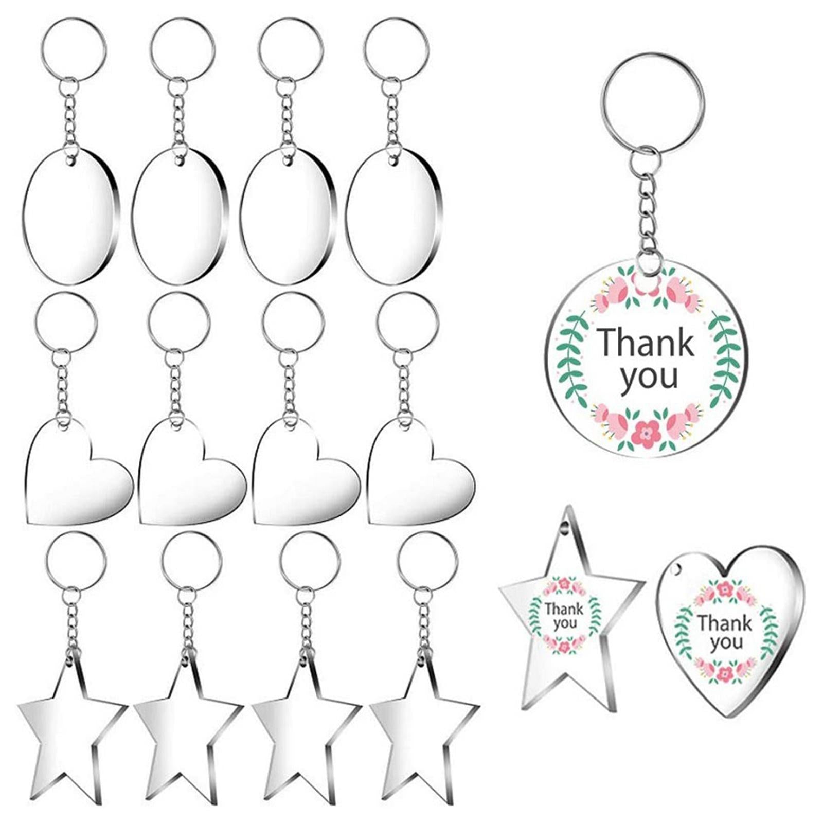 96x DIY Keychain Kit Key Chain with Tassels Pendants DIY Crafts Projects