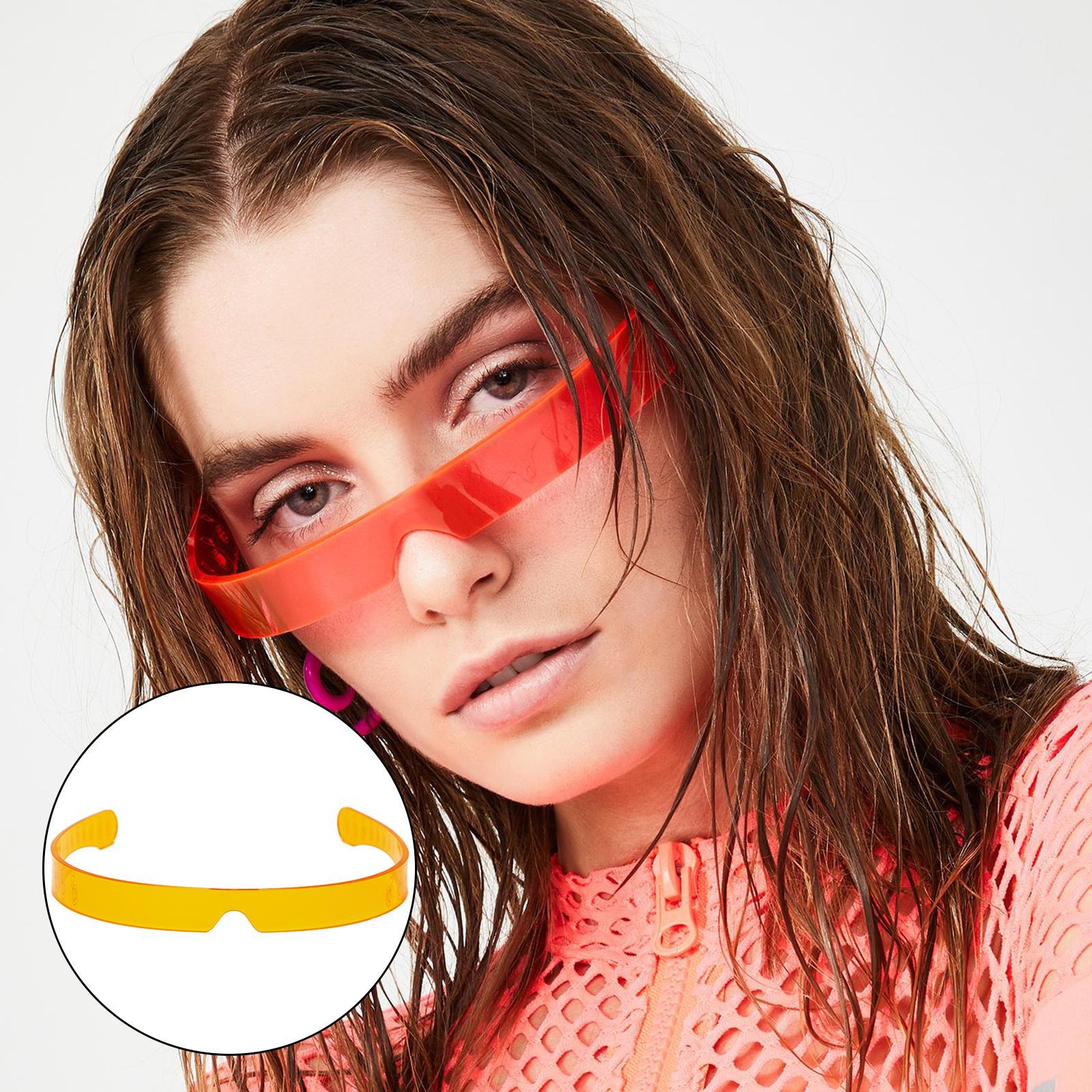 Unisex V-shape Sunglasses Rimless Sun Glasses Fashion Luxury Retro Eyewear Orange